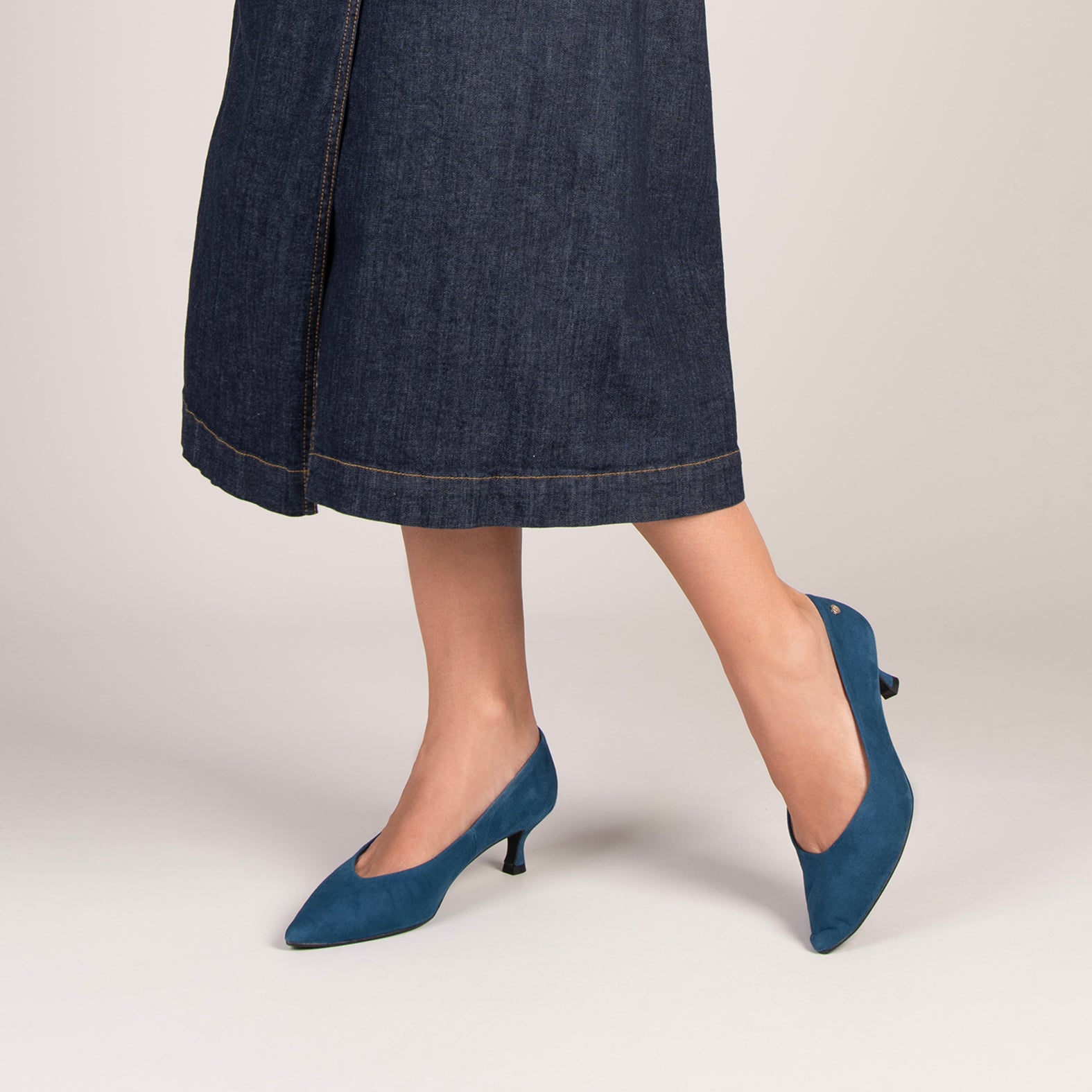ESTHER - Tacón chupete de mujer AZUL - miMaO ®