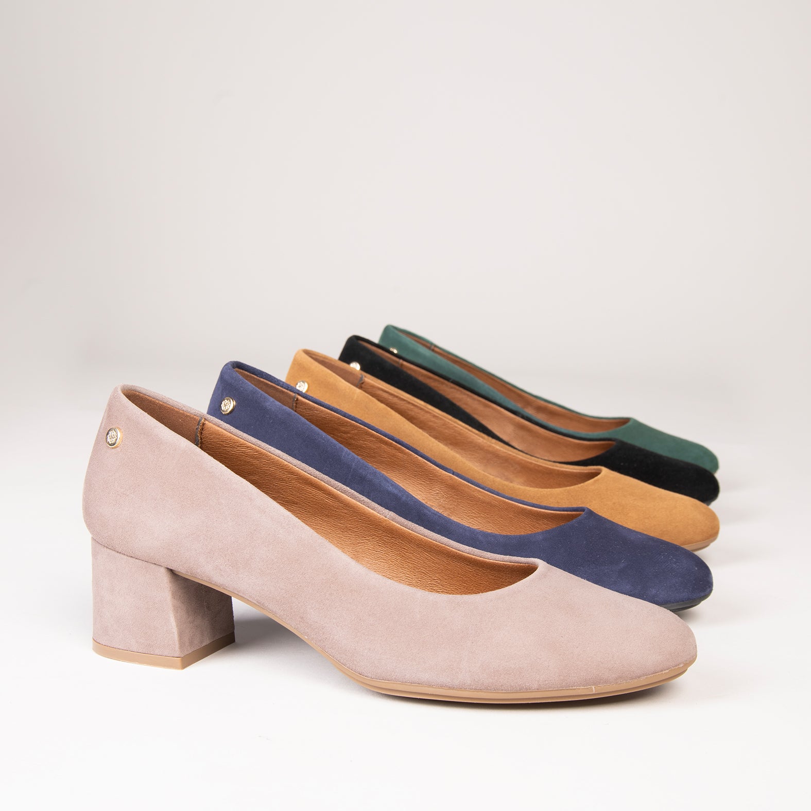 URBAN REDONDO - Zapatos de tacón bajo de ante en TAUPE - miMaO ®