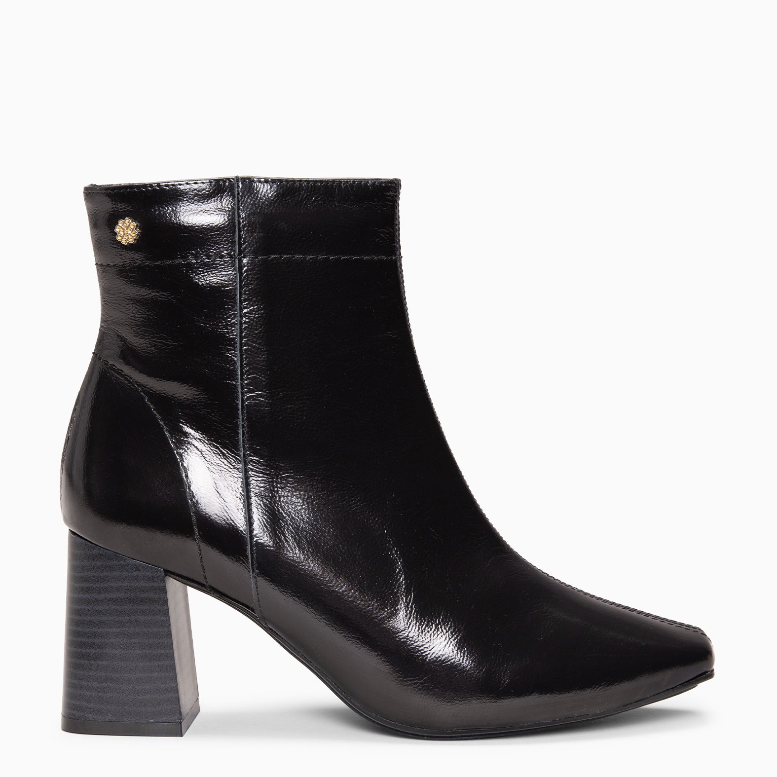 LIPPA - Botines de tacón alto de charol NEGRO - miMaO ®