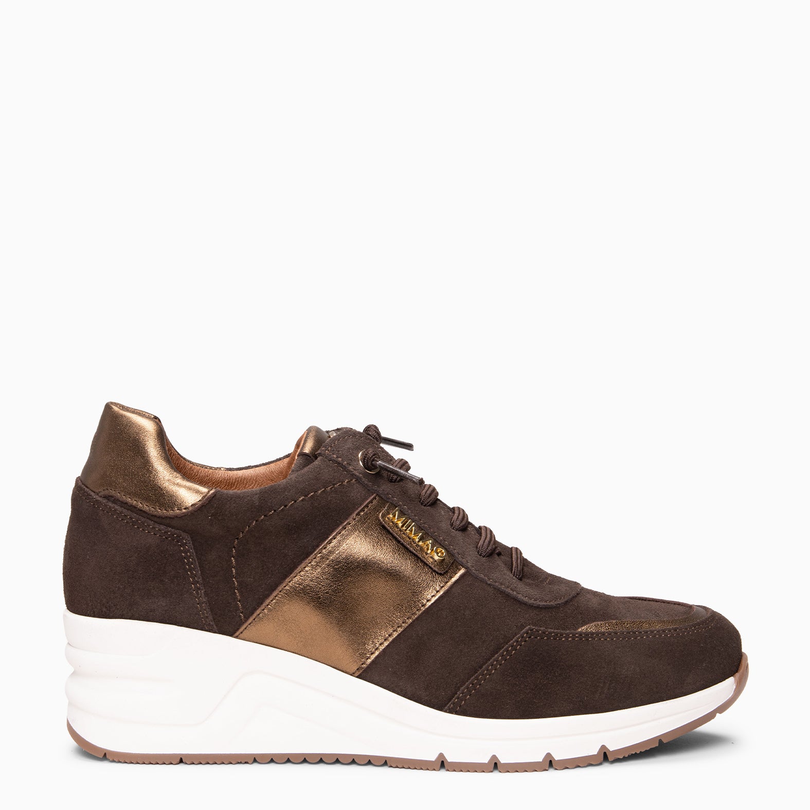 PAU - Zapatillas con cuña MARRON - miMaO ®