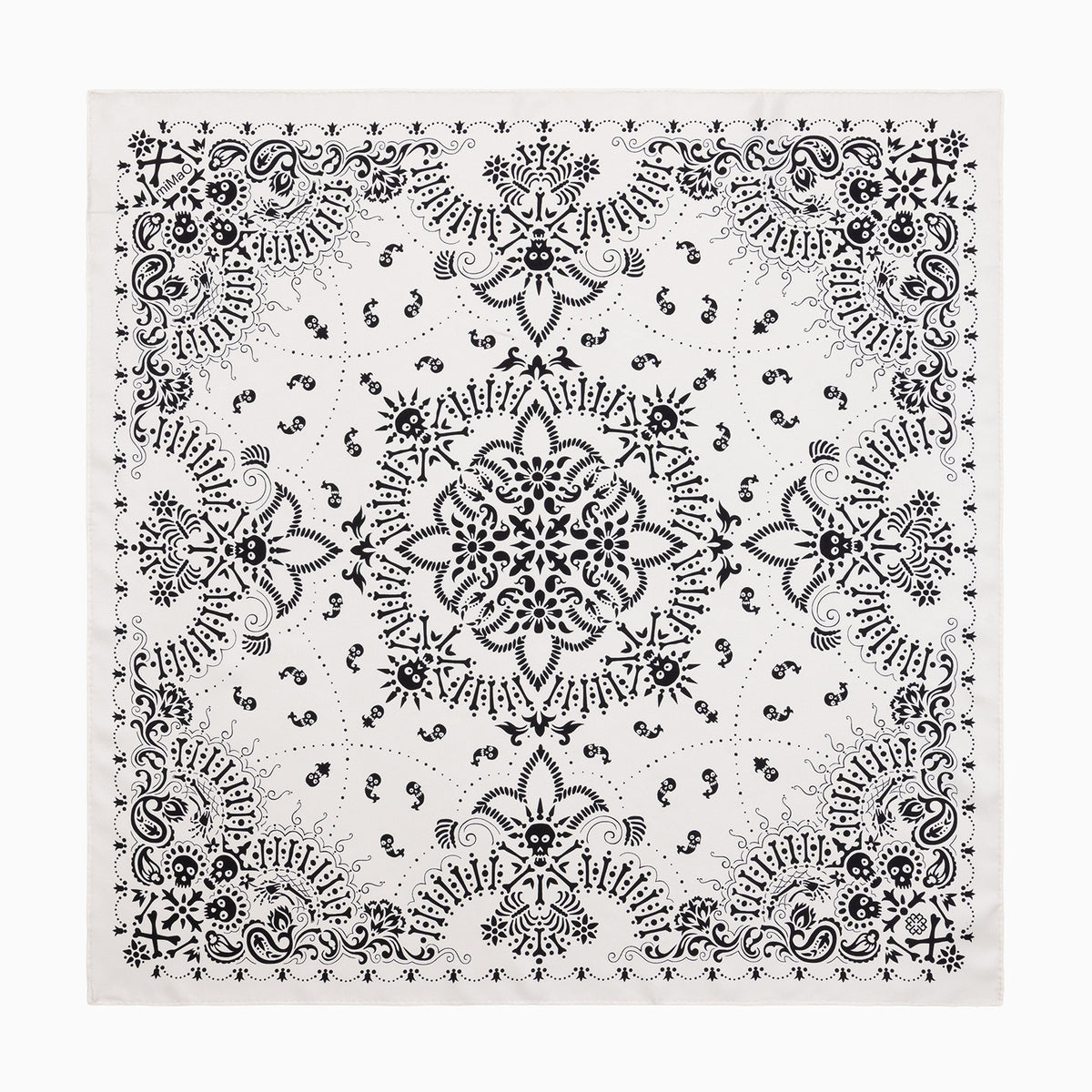 CALAVERA SJAAL - Sjaal van 100% zijde met een beige dessin