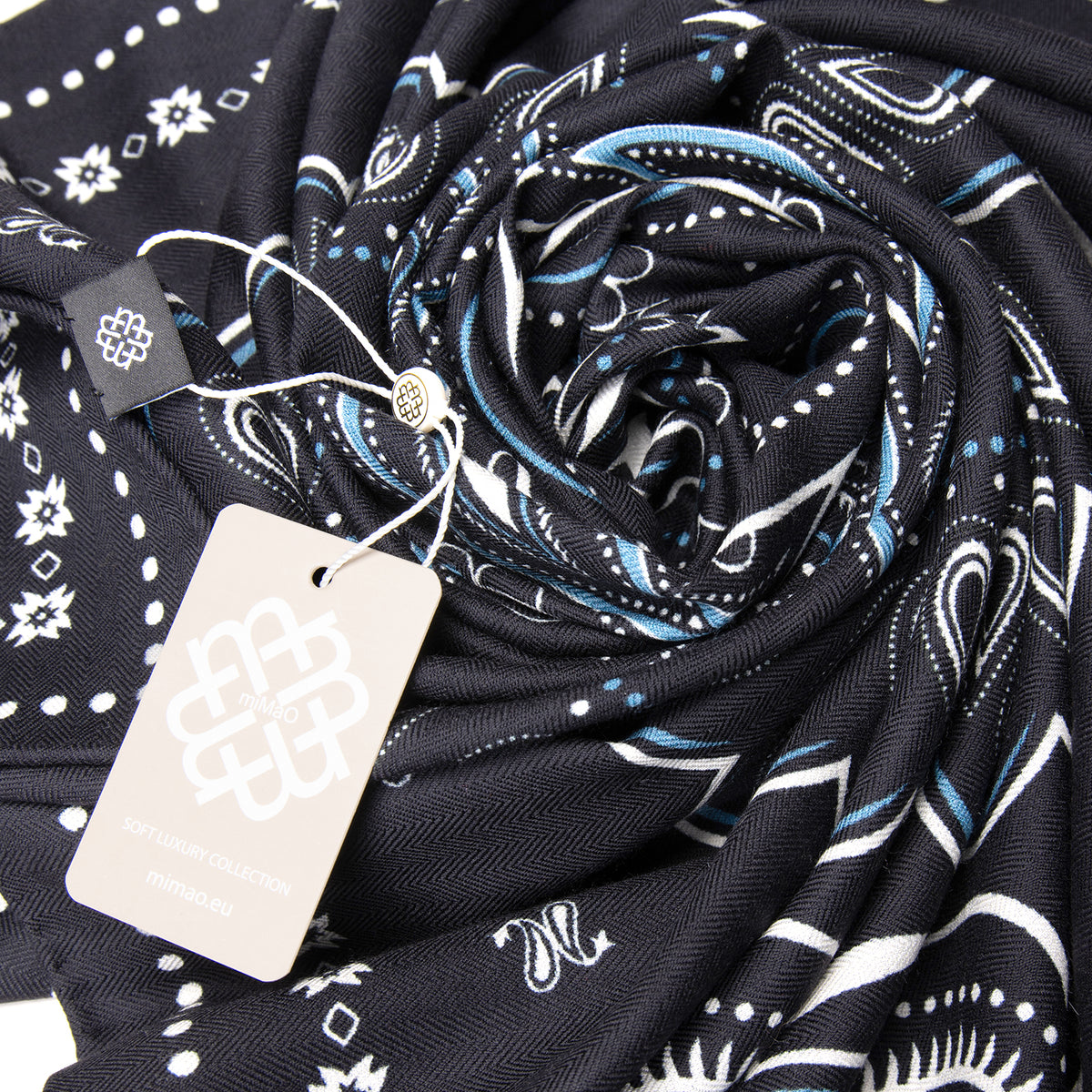PAÑUELO MANDALA - Pañuelo 100% lana con estampado floral