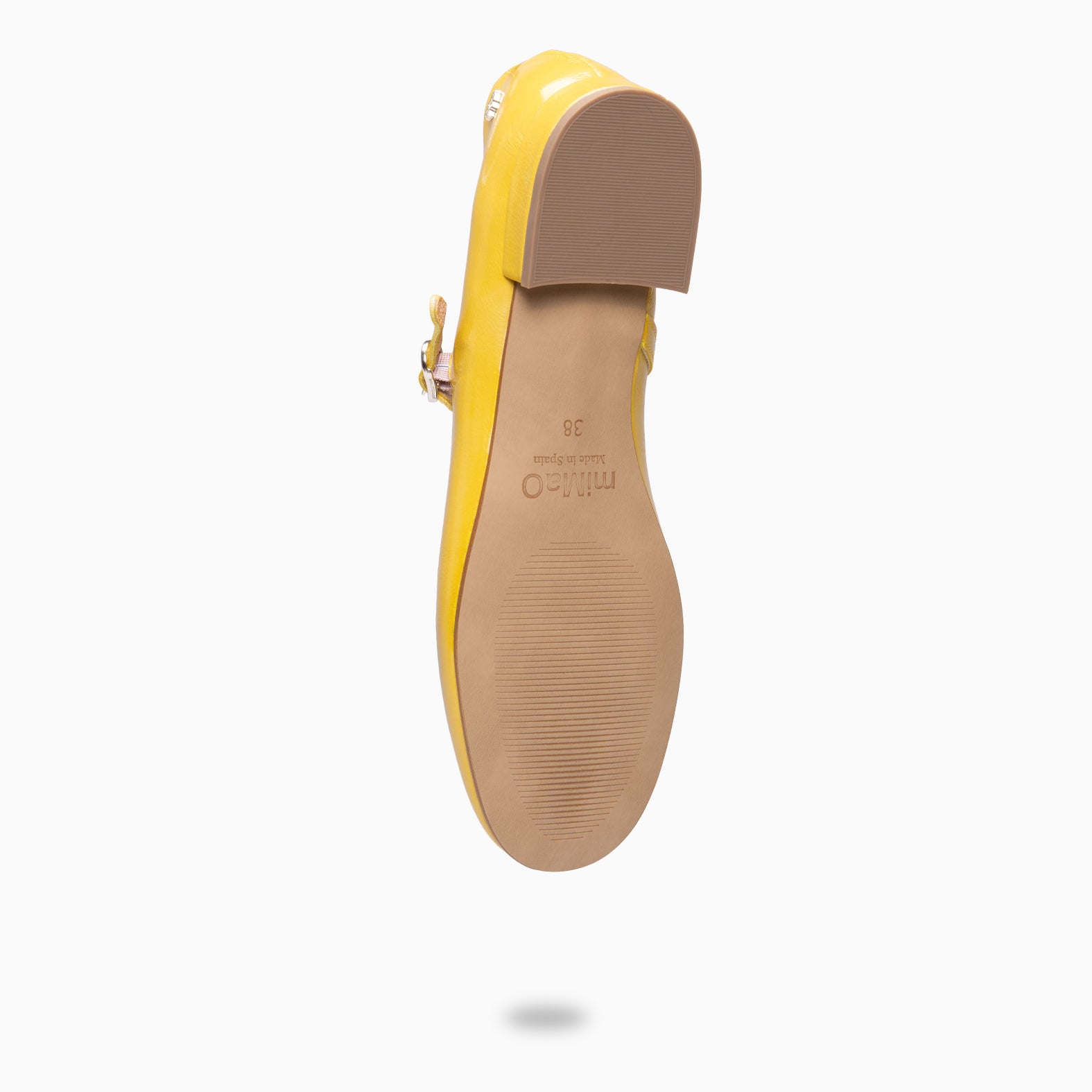 ZOE - Mercedita con tira en piel de charol AMARILLO