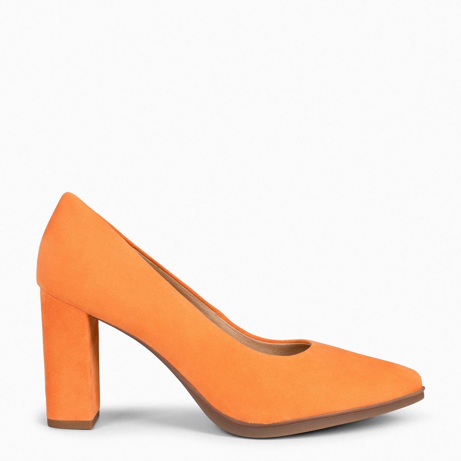URBAN – Zapatos de tacón alto de ante NARANJA - miMaO ®