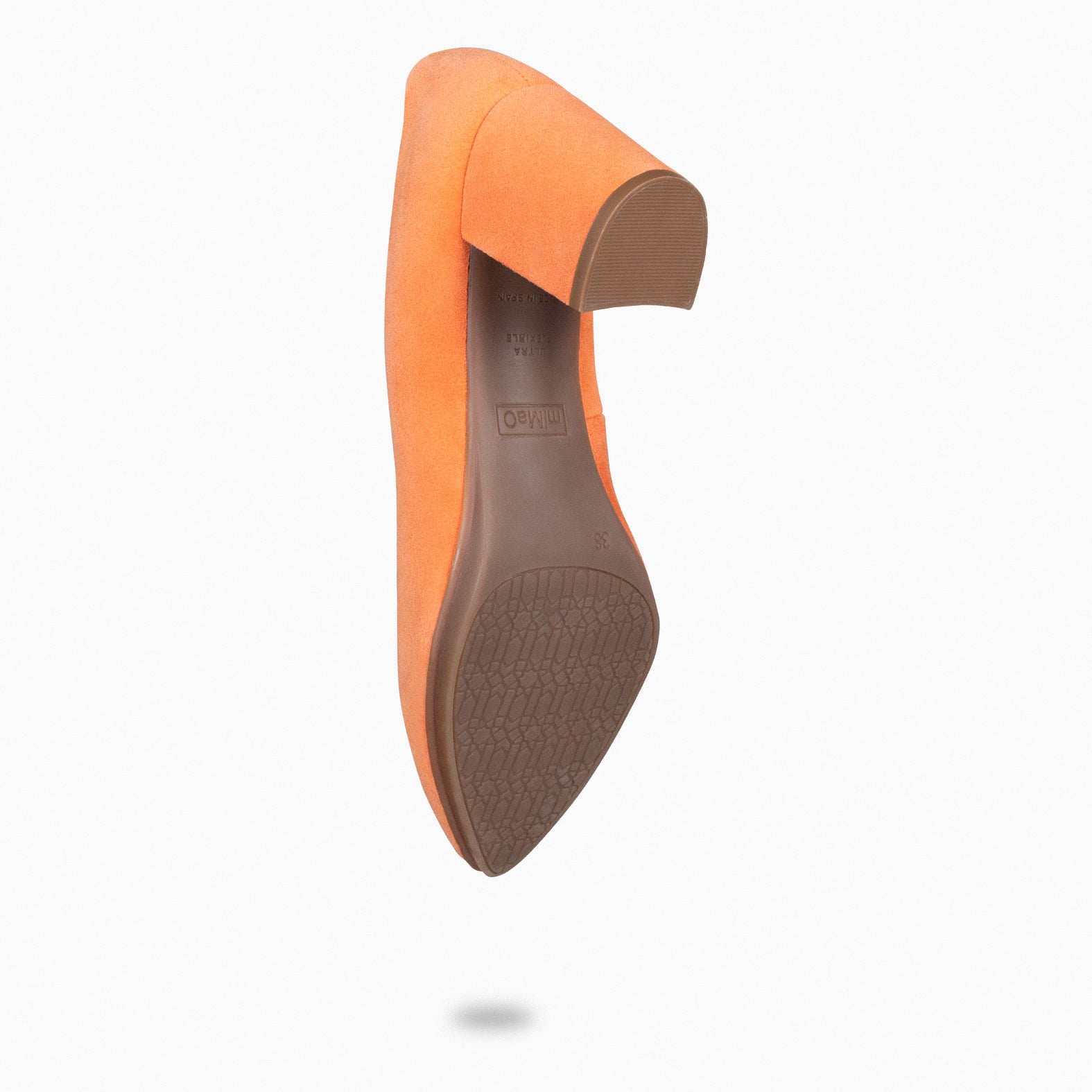 URBAN S - Zapato de tacón medio de ante NARANJA - miMaO ®