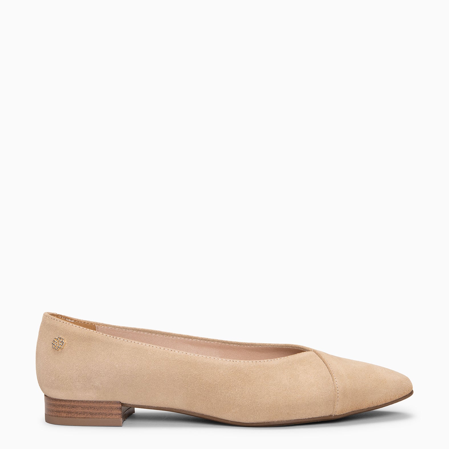 MARIE - Zapatos de tacón Bajo de punta fina BEIGE - miMaO ®