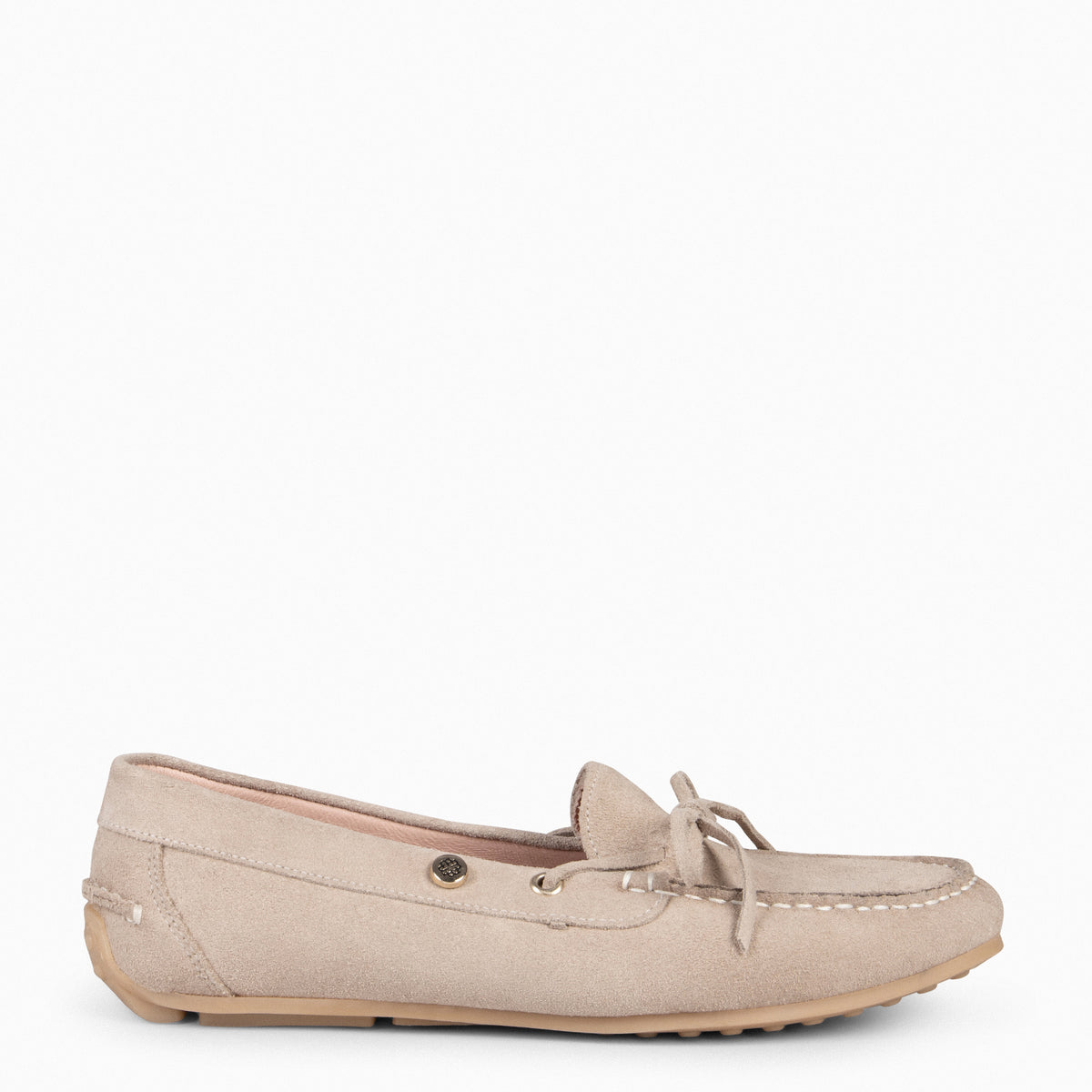 LACE – BEIGE moccasins with removable insole