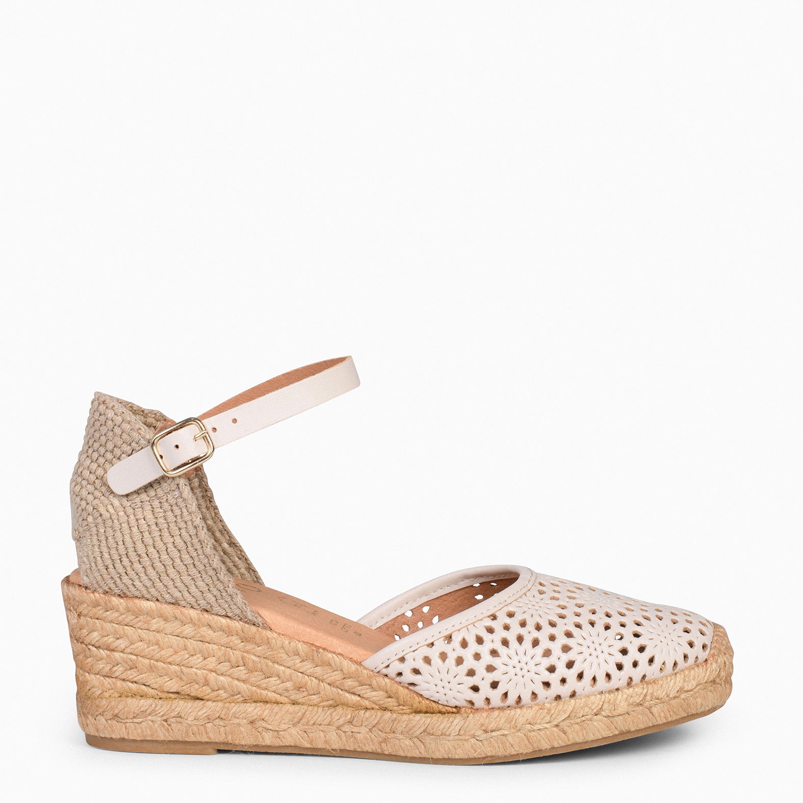 MALDIVAS - Cuñas de Esparto con pala de Napa BEIGE - miMaO ®