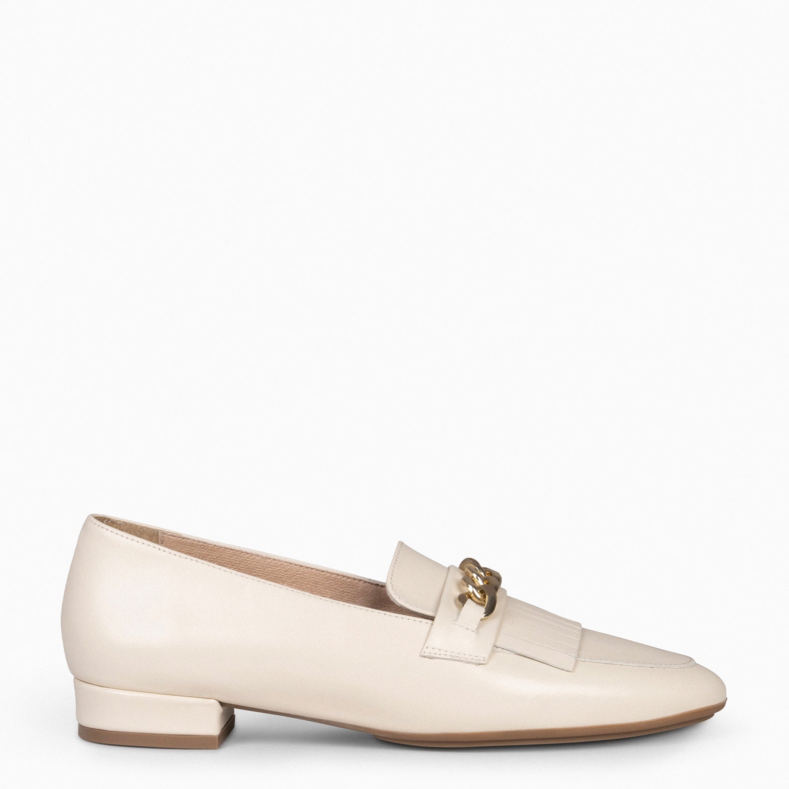 CHAIN - Mocasines elegantes de mujer BEIGE