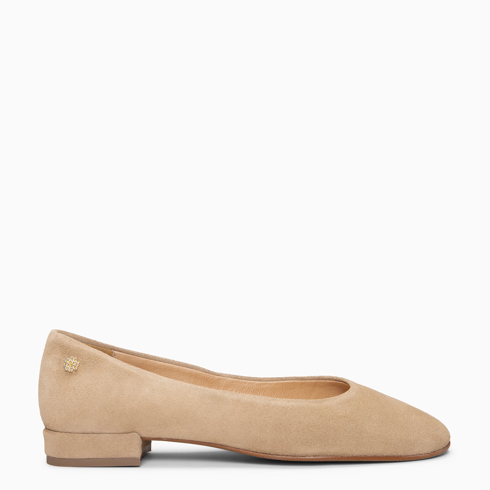 CHLOE - Ballerines en daim à bout rond BEIGE