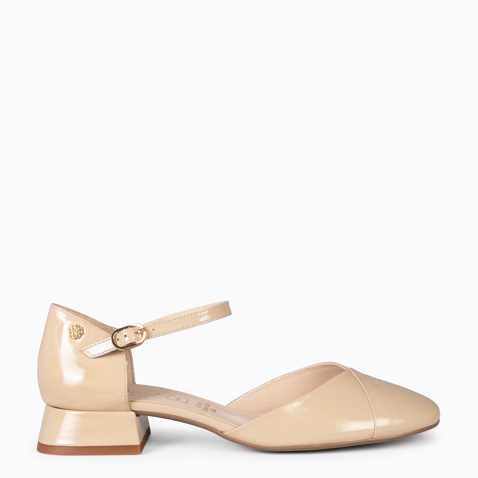 EMILY - ZAPATOS DE TACÓN BAJO BEIGE - miMaO ®