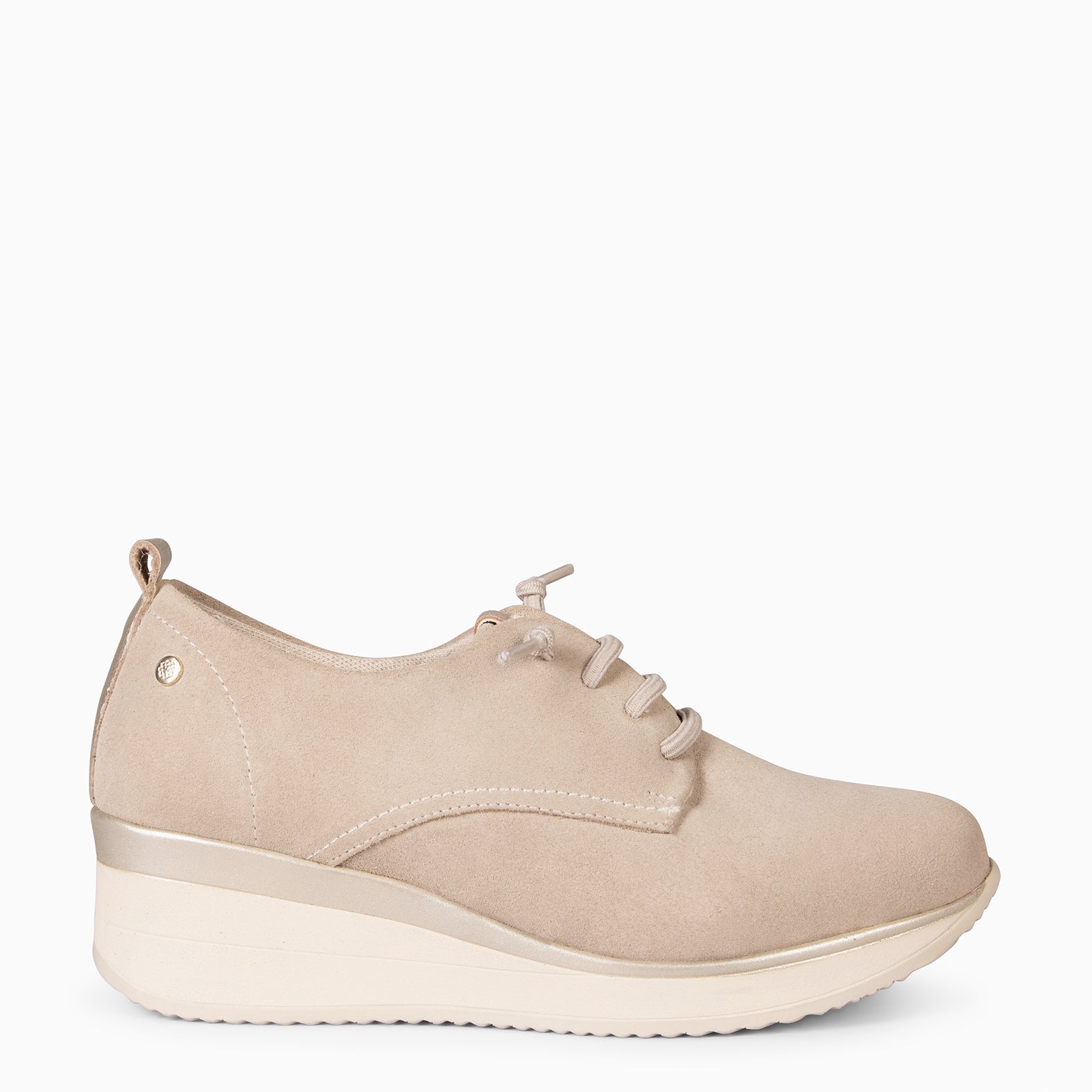 CASSEL - DEPORTIVA CON CUÑA BEIGE - miMaO ®