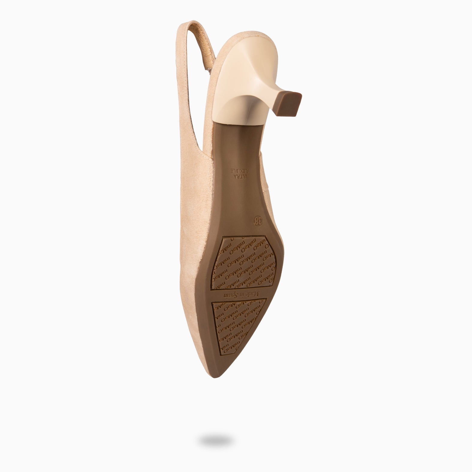 KITTEN DESTALONADO – Zapatos de Tacón acampanado BEIGE - miMaO ®