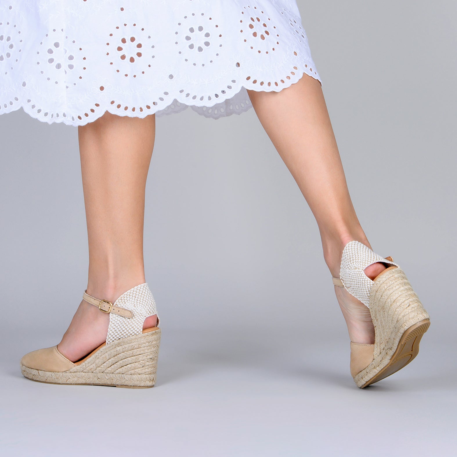 NERJA – Cuñas altas de esparto BEIGE - miMaO ®