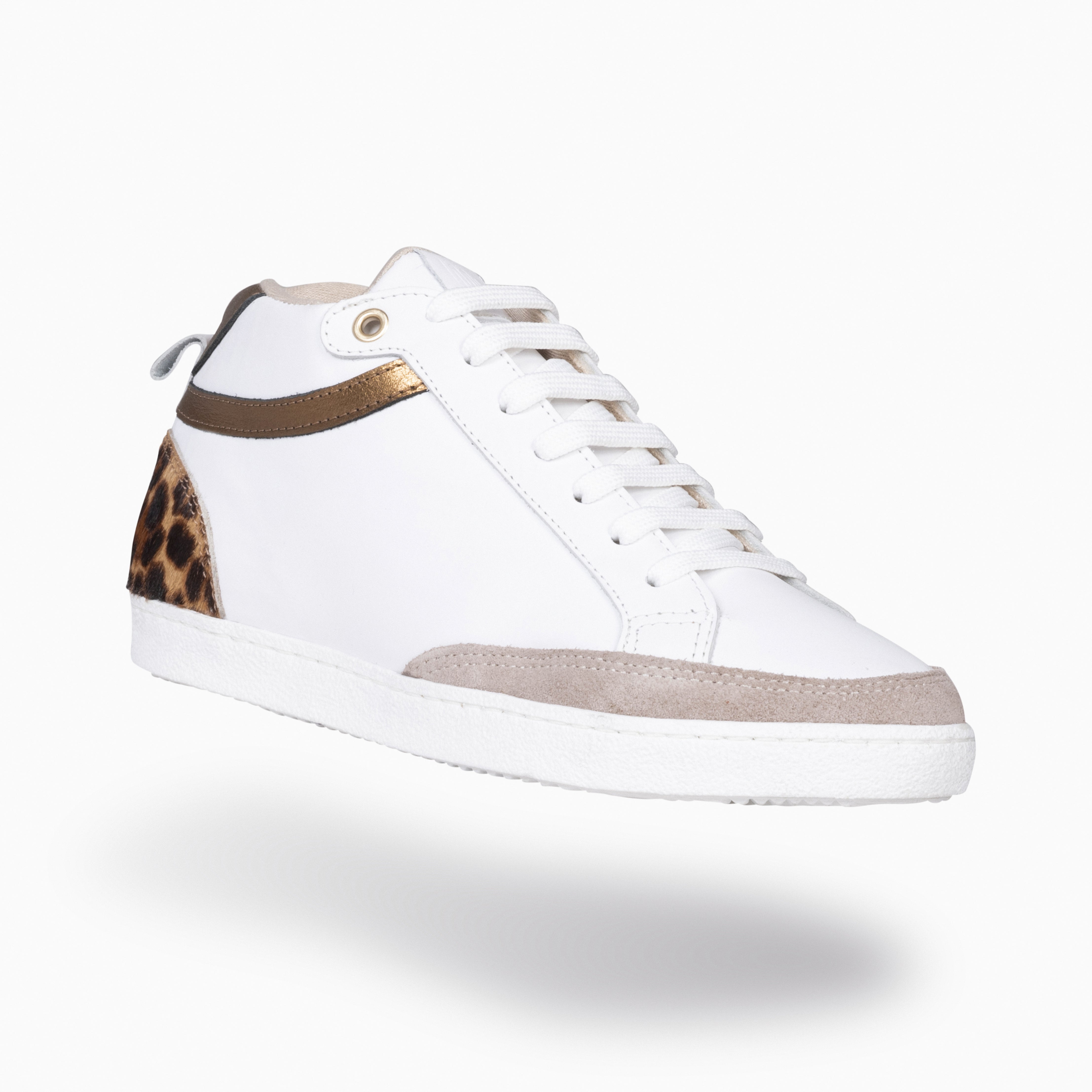 RACHEL - Zapatillas blancas con cuña interior mujer LEOPARDO - miMaO ®