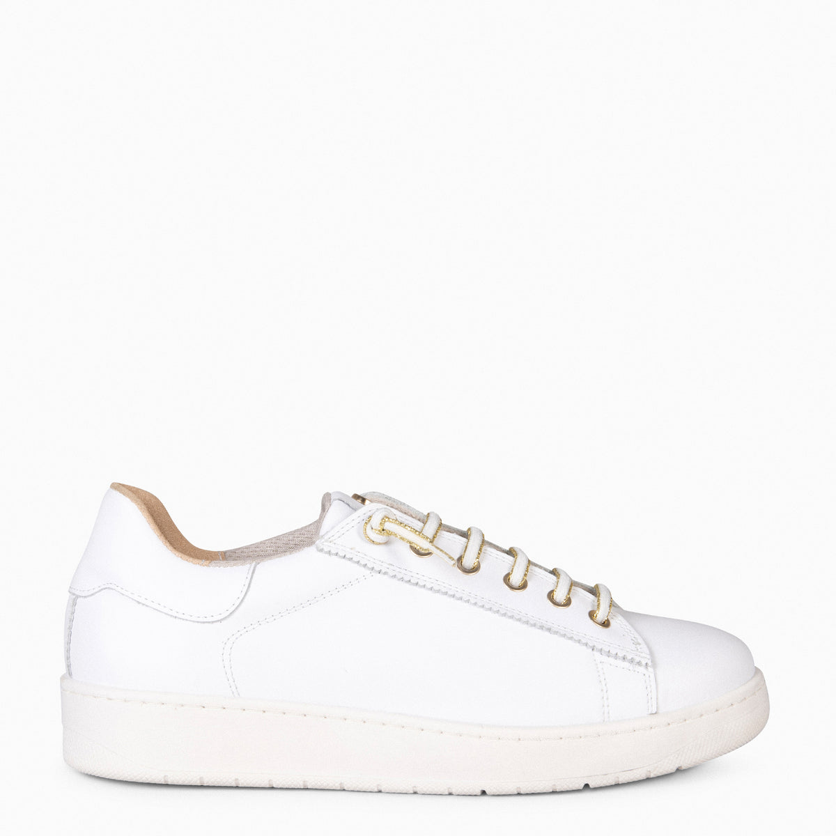 NANTES - Zapatillas de piel BLANCO