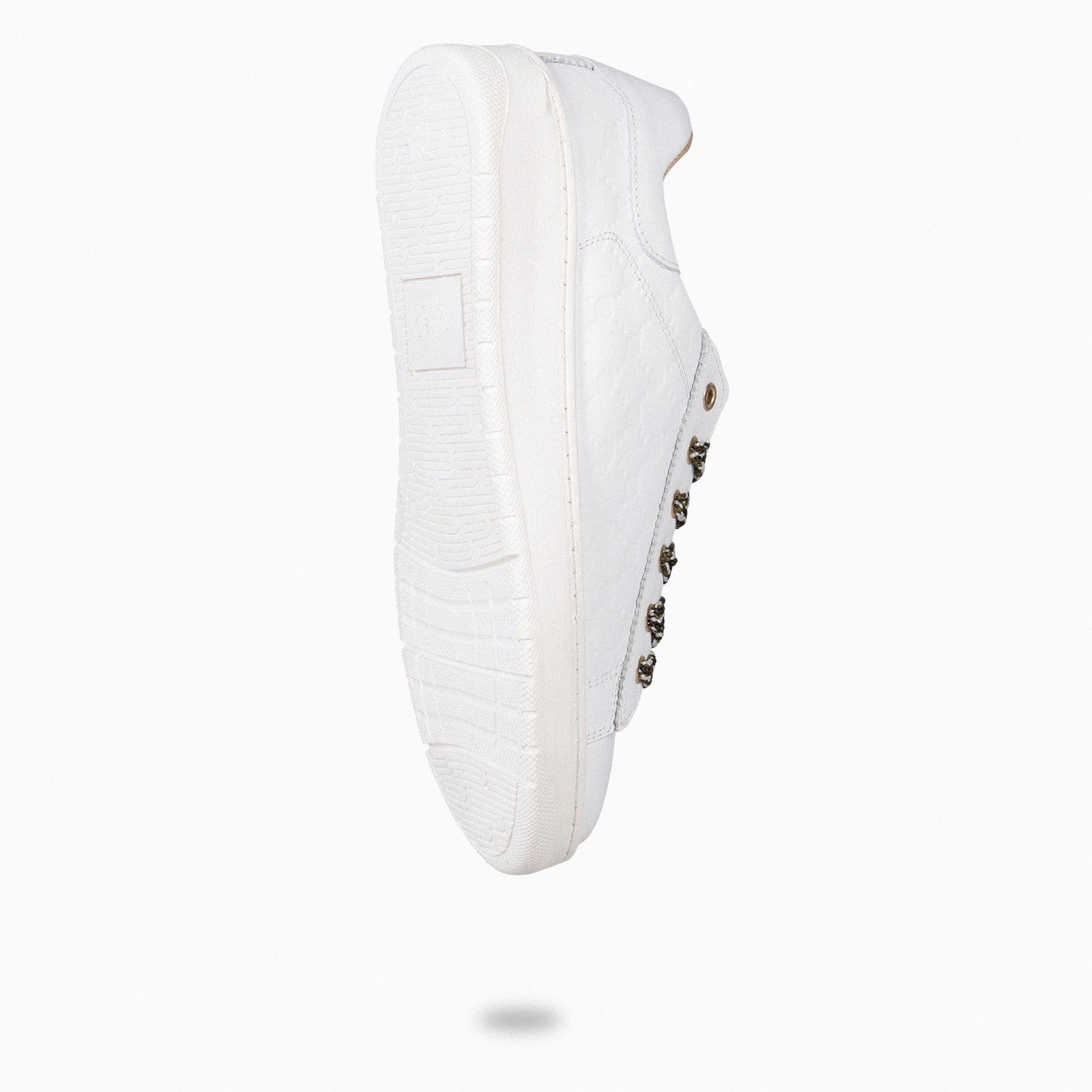 MARSEILLE - Sneakers de ville BLANC à lacets interchangeables KAKI