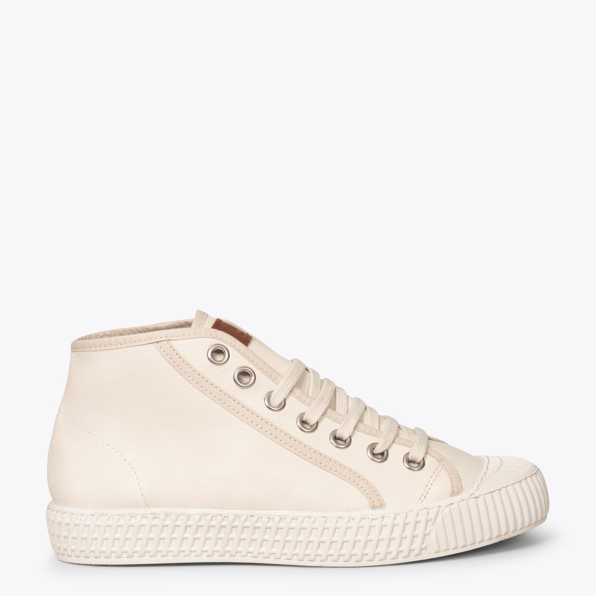 JUMP Zapatilla deportiva de piel de napa BLANCA