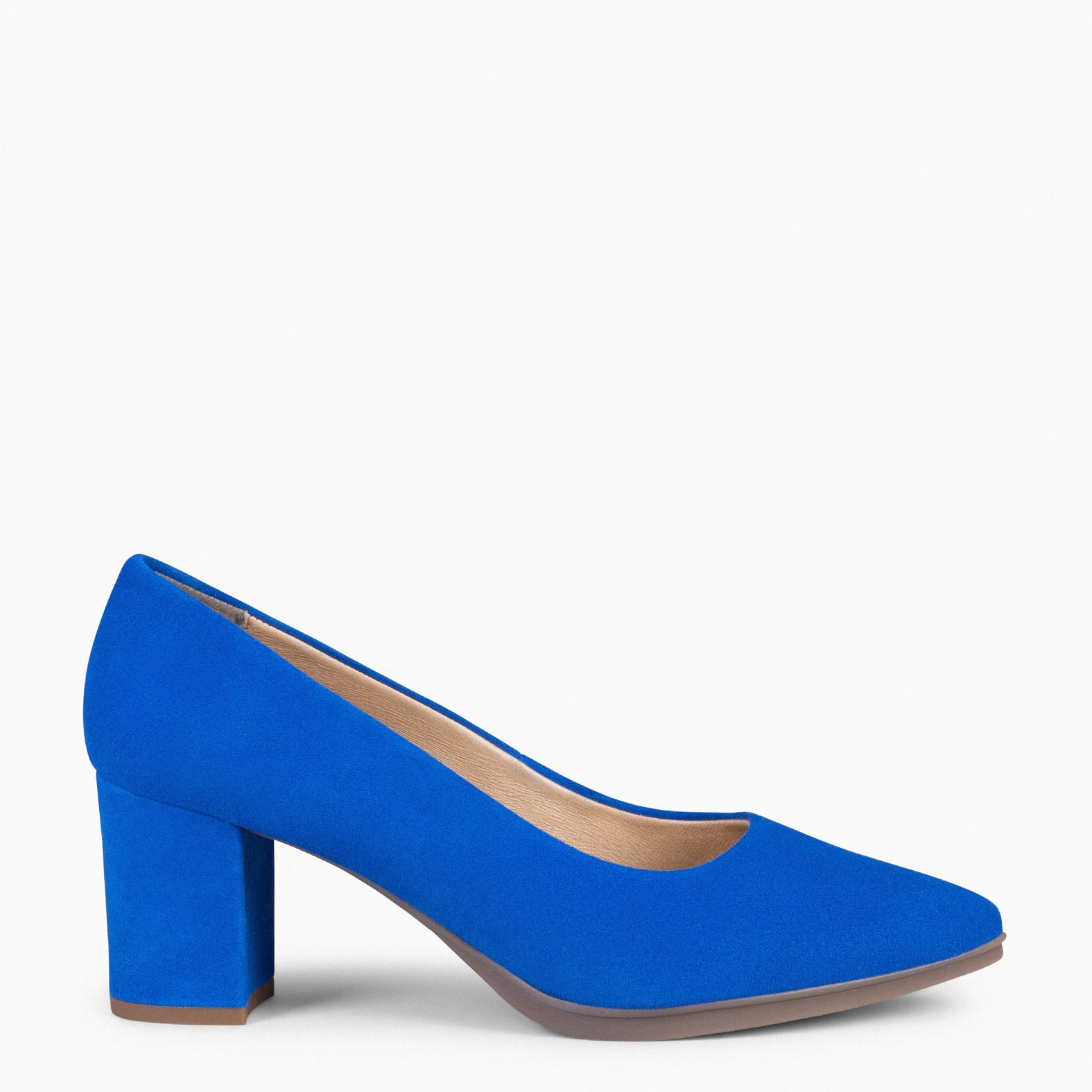 URBAN S - Zapato de tacón medio ante AZUL ELÉCTRICO - miMaO ®