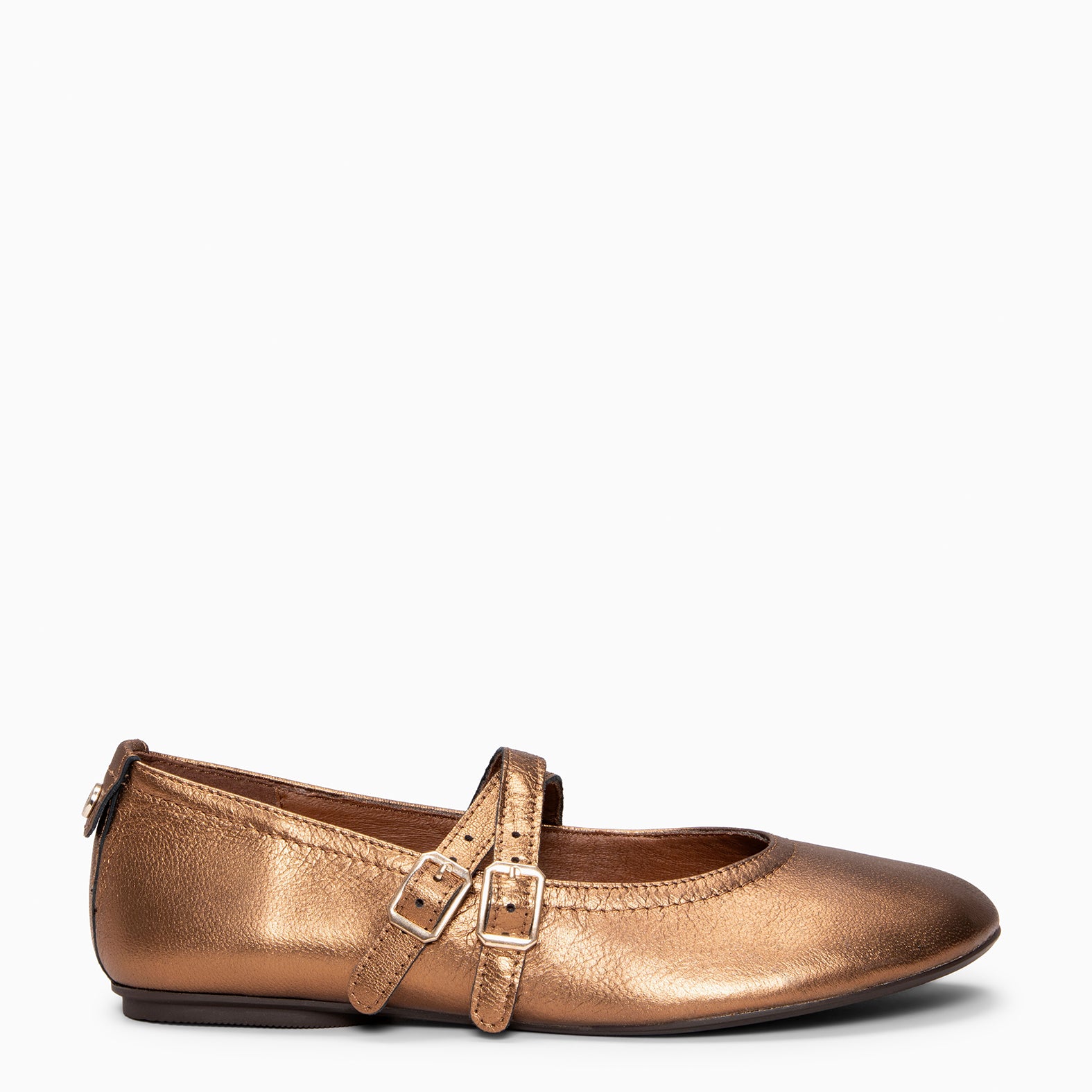 AMAPOLA - BAILARINA PLANA BARESOFT BRONCE