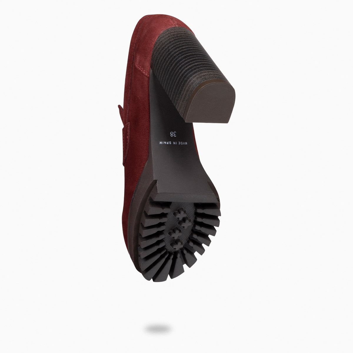 TREND – Mocasín con tacón y plataforma BURDEOS
