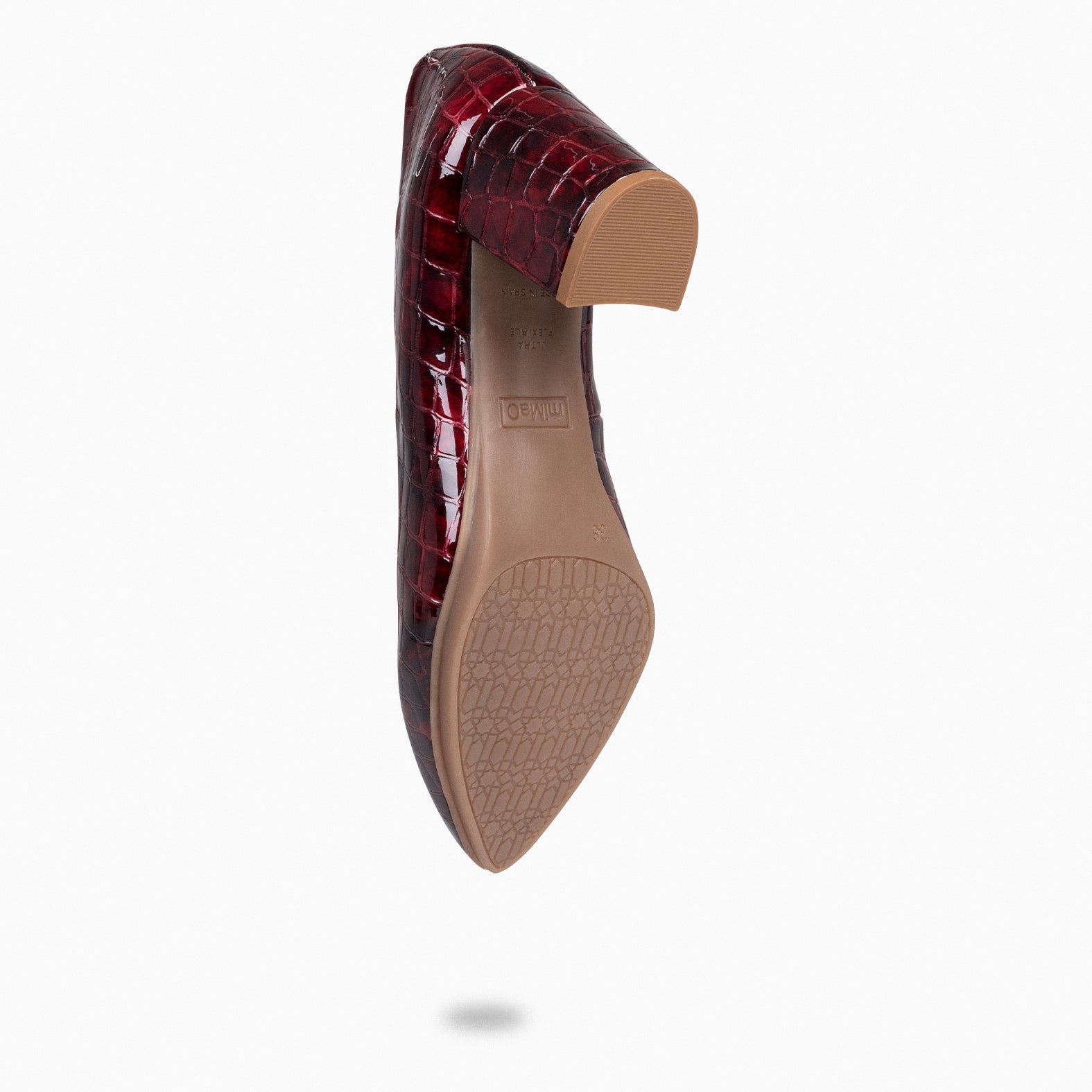 URBAN S COCO – Zapatos de tacón con textura de cocodrilo BURDEOS - miMaO ®
