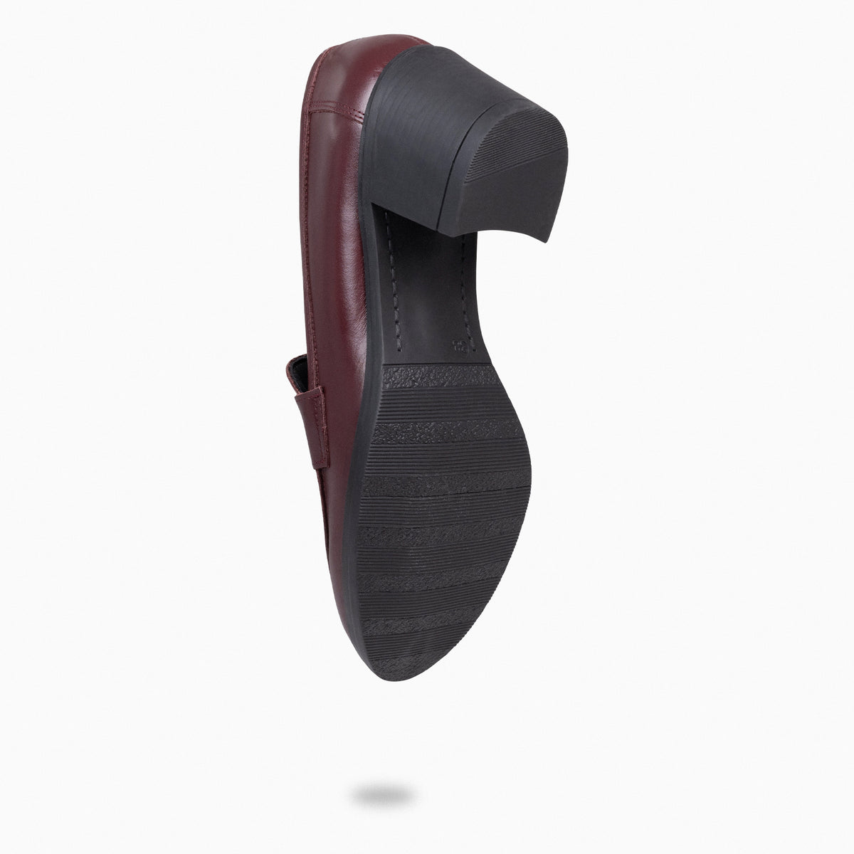 MOKKA – Mocasín de napa con tacón BURDEOS