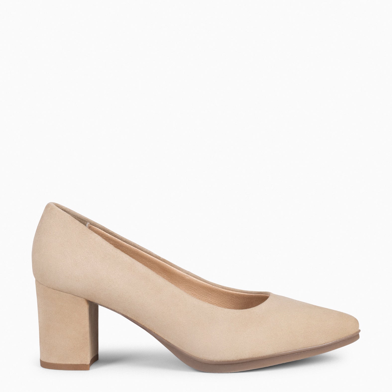 URBAN S - Zapato de tacón medio ante BEIGE - miMaO ®
