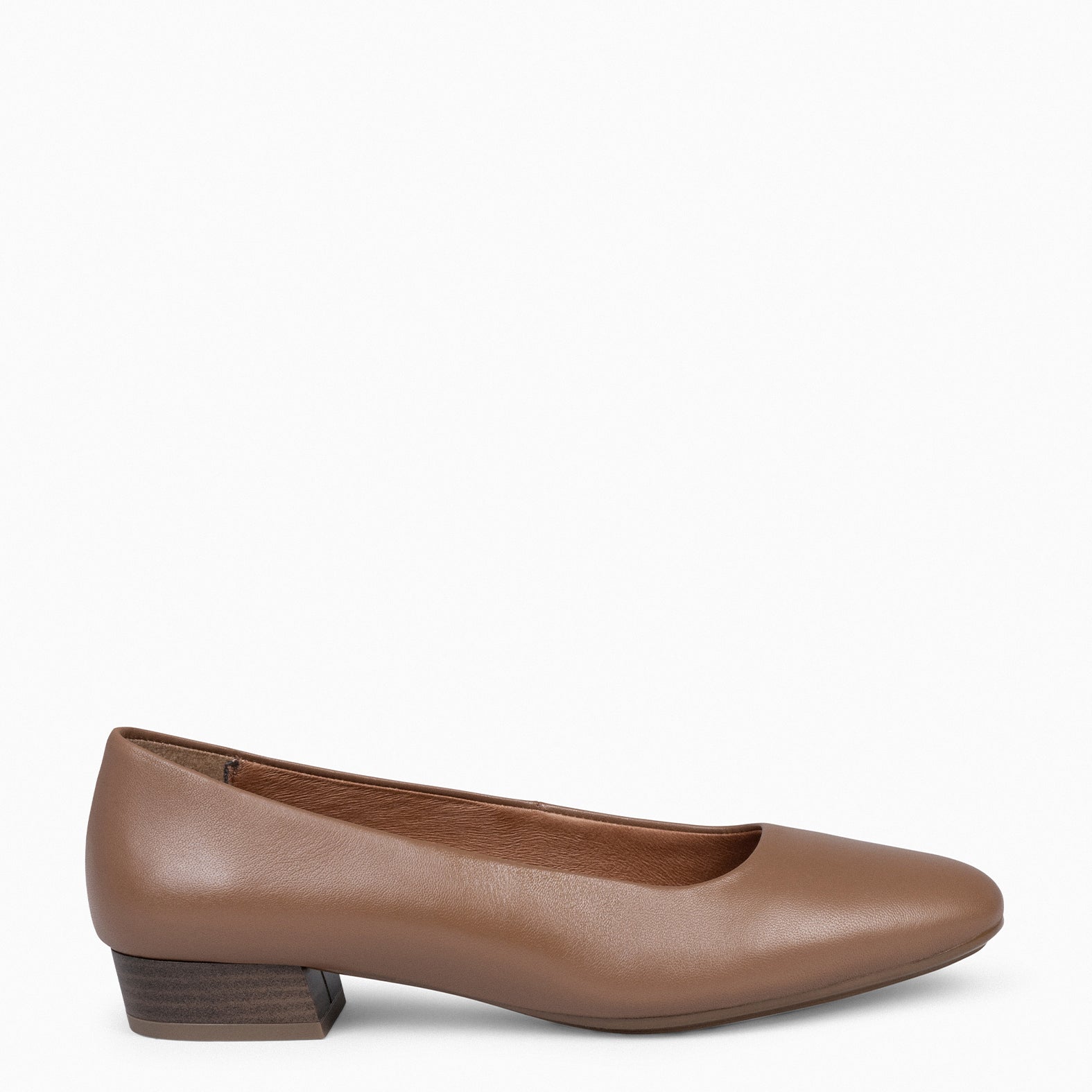 URBAN XS - Zapatos de tacón bajo de napa CAMEL - miMaO ®