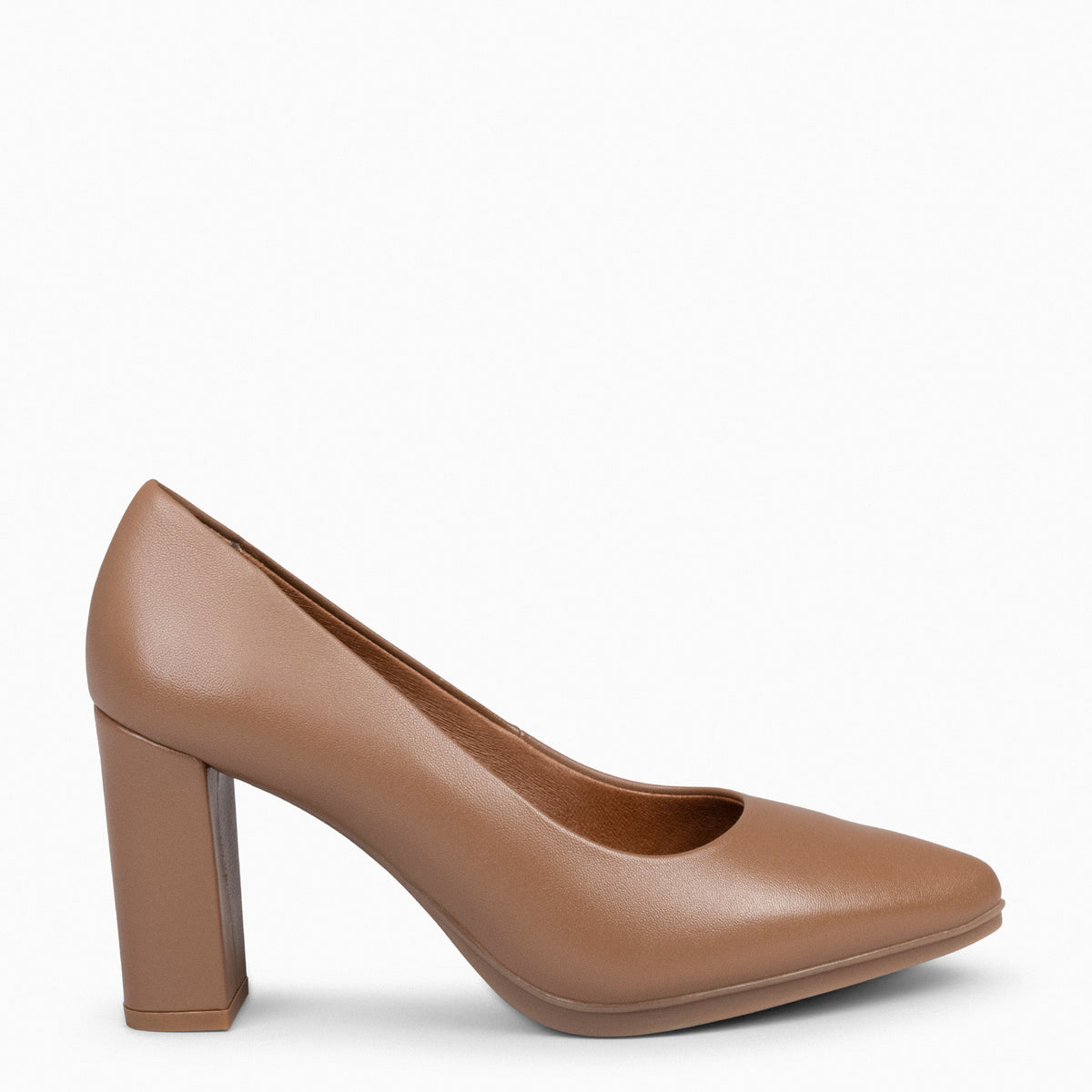 URBAN SALON – Zapatos de tacón alto de napa CAMEL - miMaO ®
