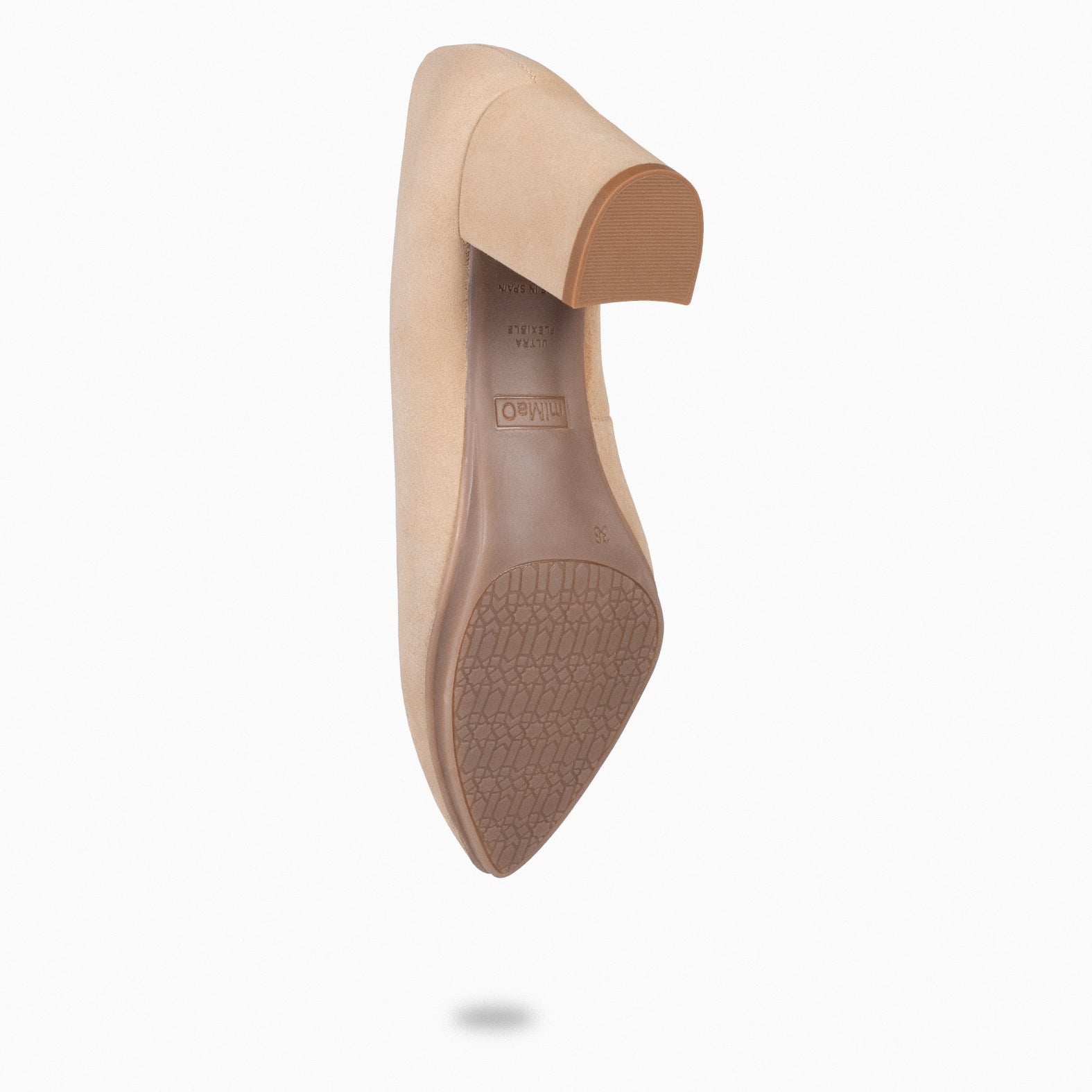 URBAN S - Zapato de tacón medio ante BEIGE - miMaO ®