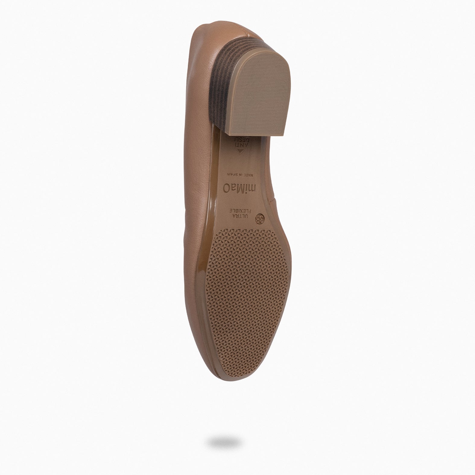 URBAN XS - Zapatos de tacón bajo de napa CAMEL - miMaO ®