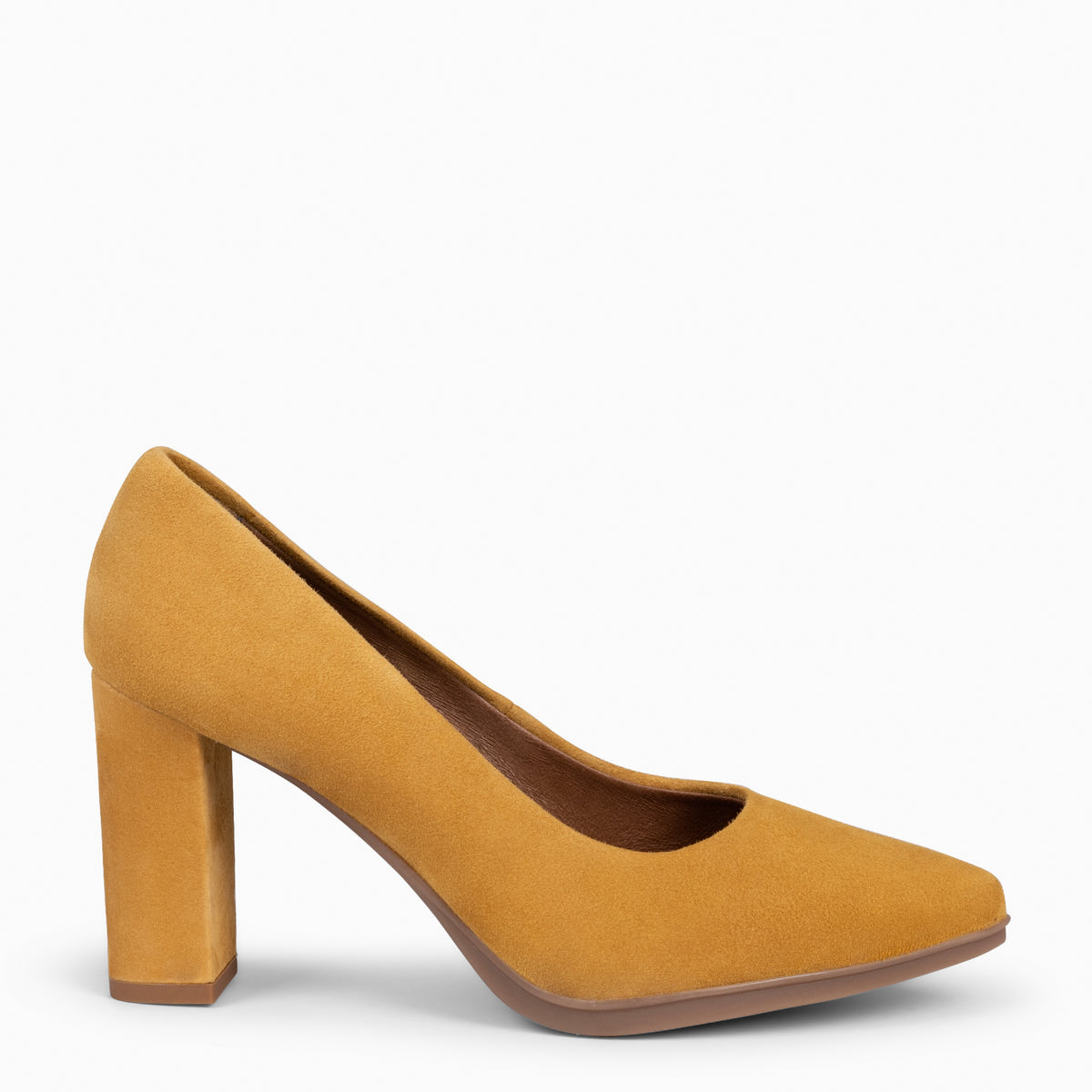 URBAN – Zapatos de tacón alto de ante MIEL
