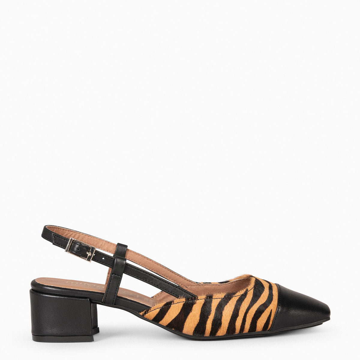 AUDREY – Escarpins à bride bicolores ANIMAL PRINT