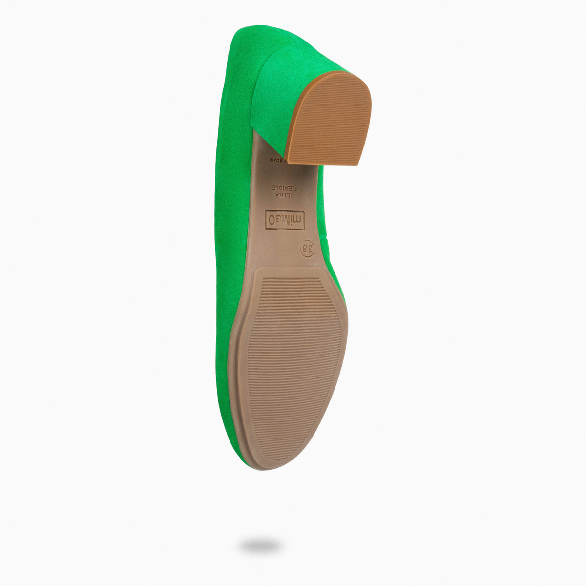 URBAN REDONDO – Zapatos de tacón bajo de ante VERDE