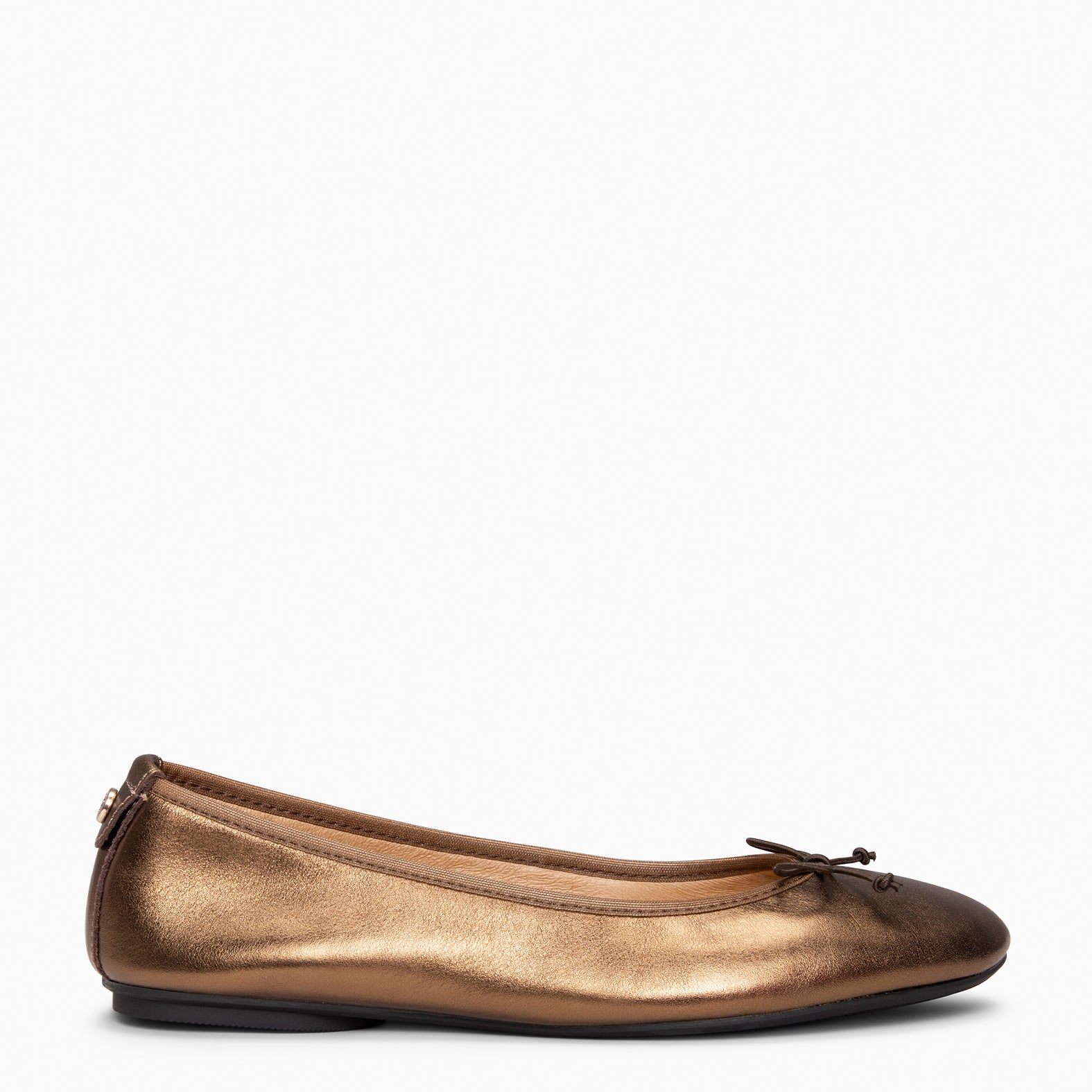 CAMPANILLA - Bailarinas baresoft con lazo COBRE