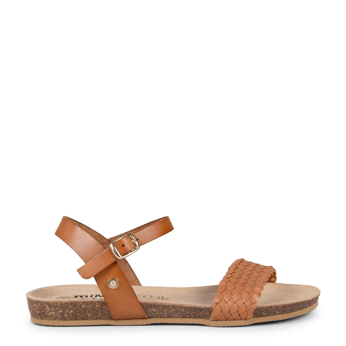 AIRE - Sandalias Planas BIO tira Trenzada CAMEL