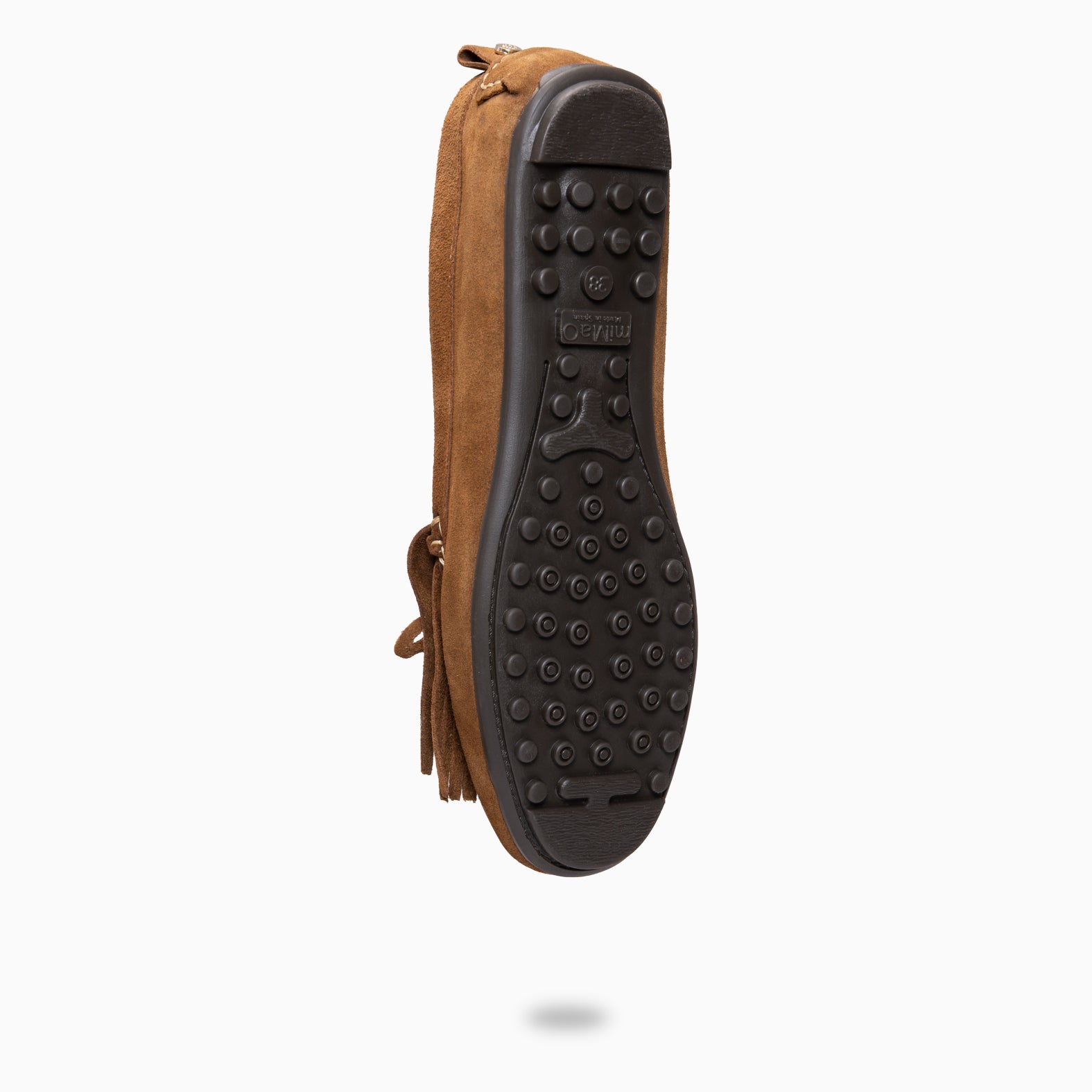 HABANA - Mocasines planos de ante con flecos y borlas CUERO