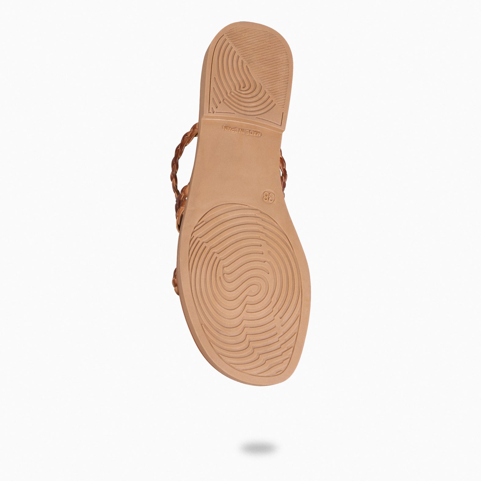 HIDRA - Sandalias planas trenzadas CAMEL - miMaO ®