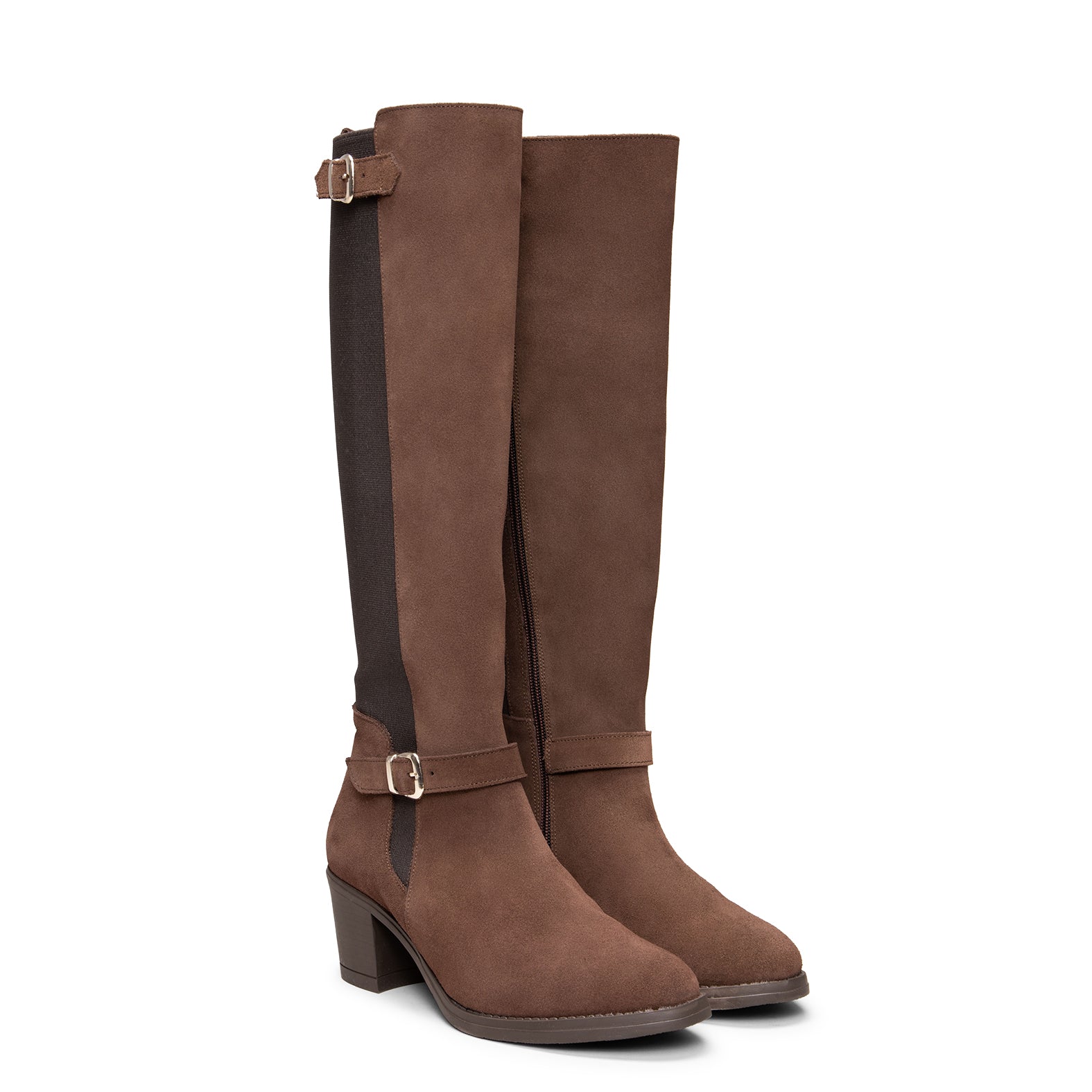 Sena - Botas de vestir con caña elástica MARRON - miMaO ®