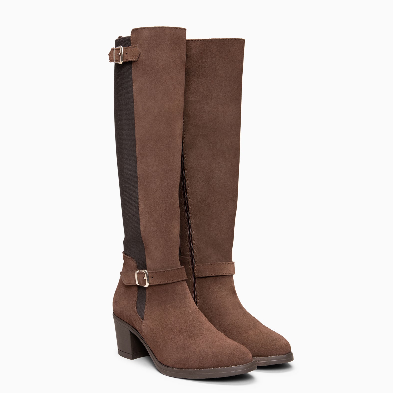 Sena - Botas de vestir con caña elástica MARRON - miMaO ®