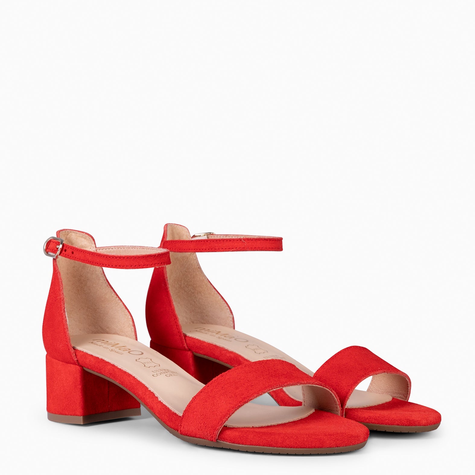BEATRIZ – Sandalias de tacón ancho ROJO - miMaO ®