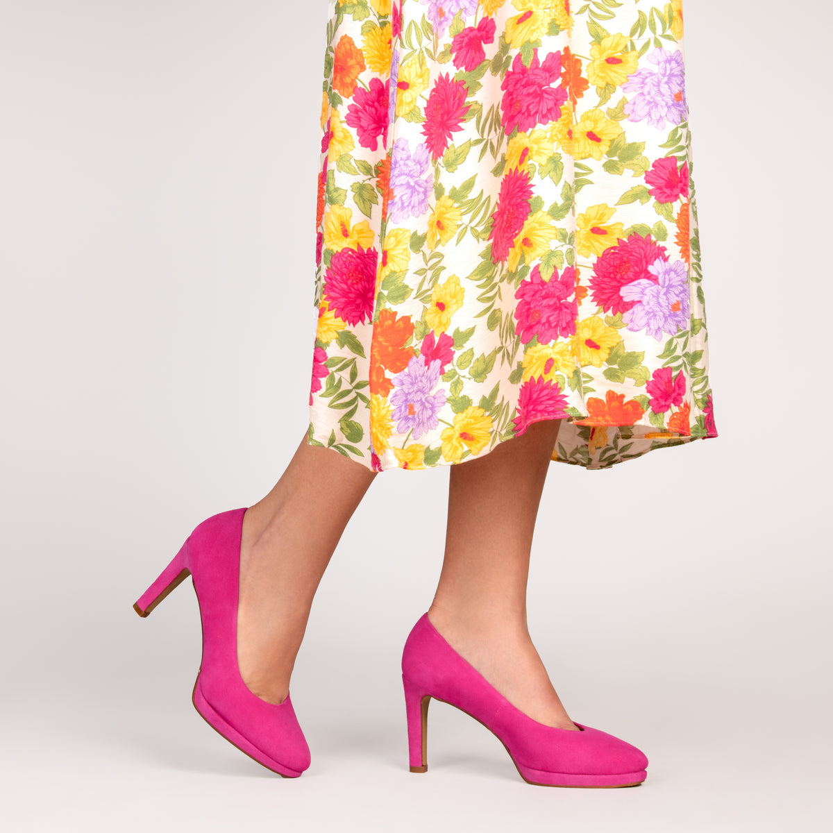 PLATAFORMA - Zapatos de tacón alto y plataforma FUCSIA