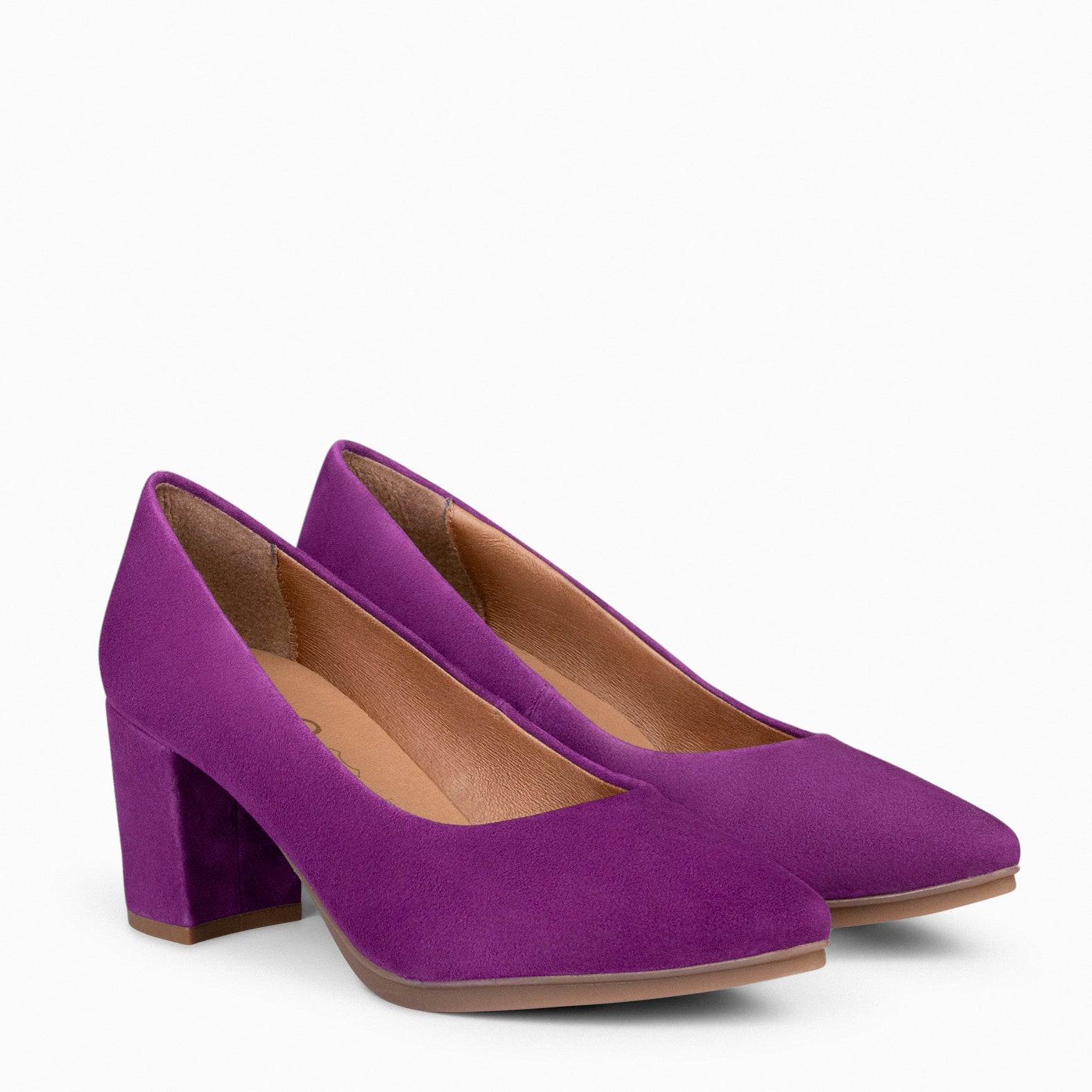 URBAN S - Zapatos de tacón medio de ante en VIOLETA - miMaO ®
