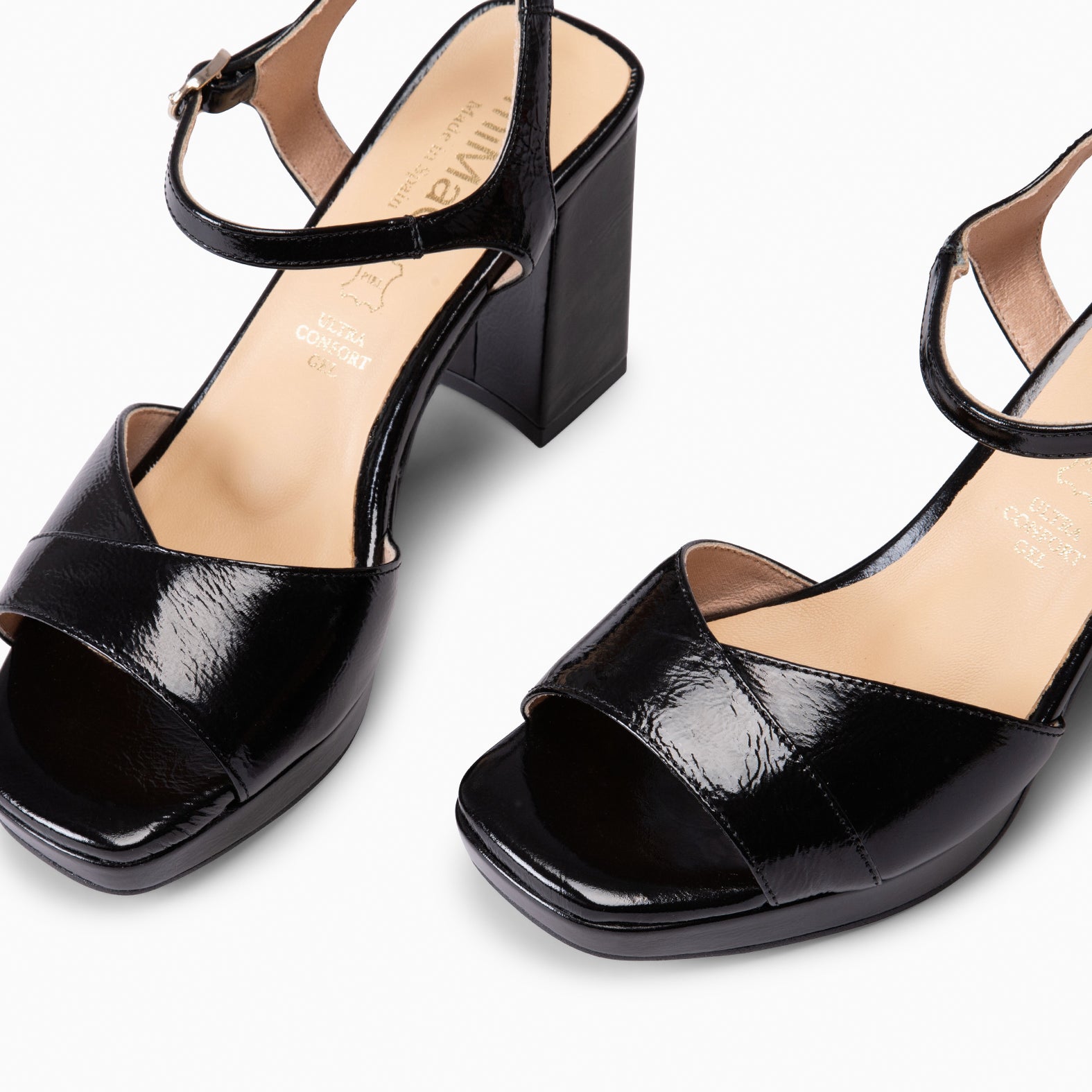 MICHELLE - ZAPATOS DE MUJER DE TACÓN ANCHO NEGRO - miMaO ®