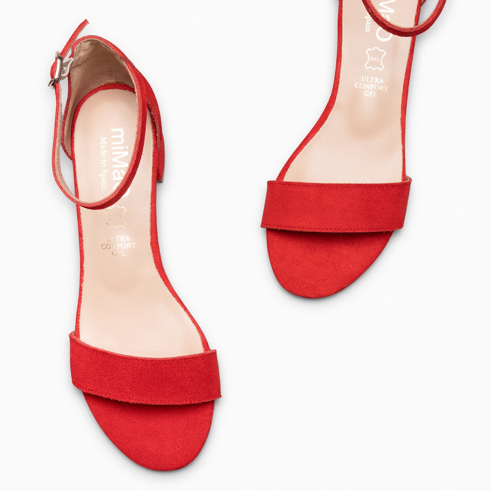 BEATRIZ – Sandalias de tacón ancho ROJO - miMaO ®
