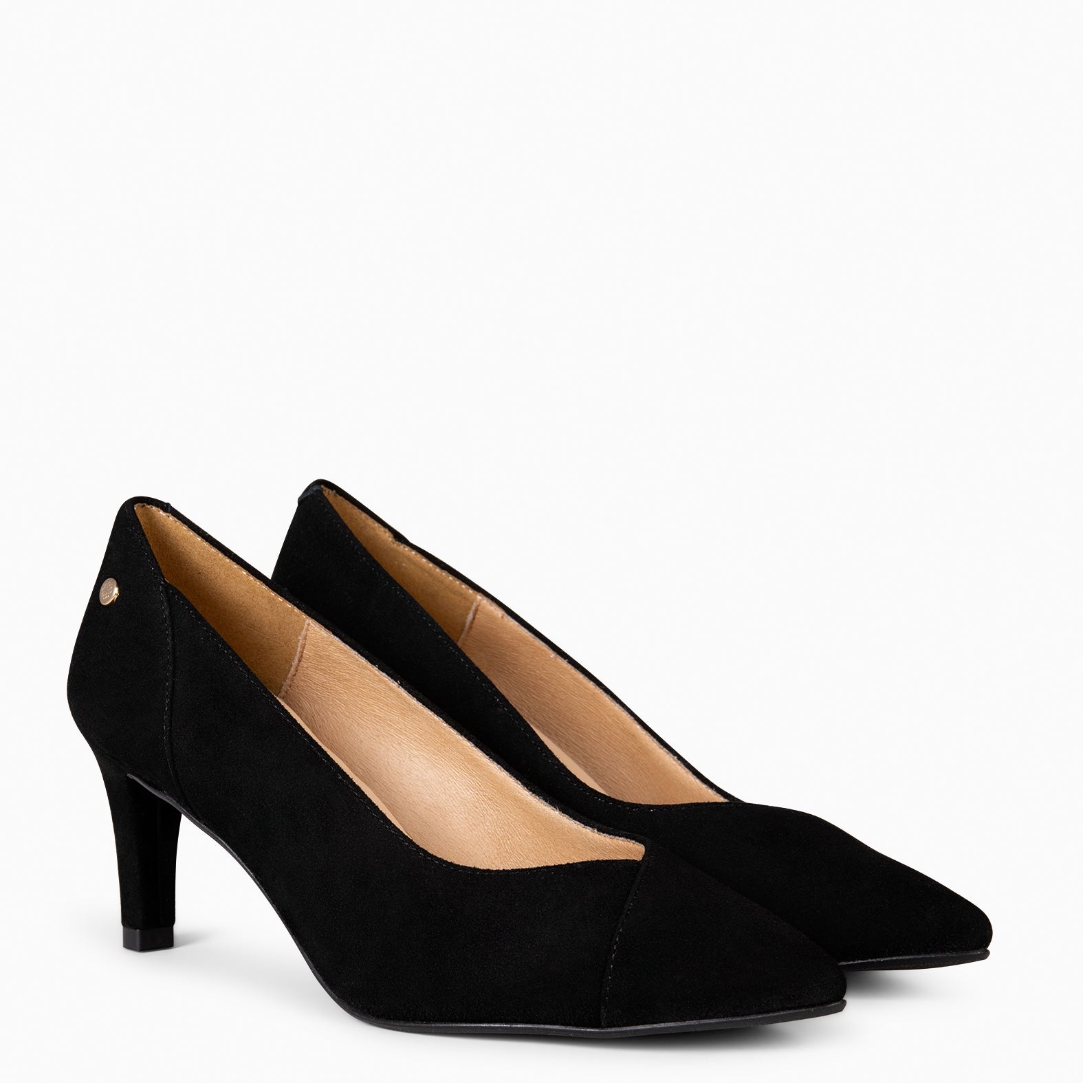 GLAM S - Zapatos de salón de tacón bajo NEGRO - miMaO ®