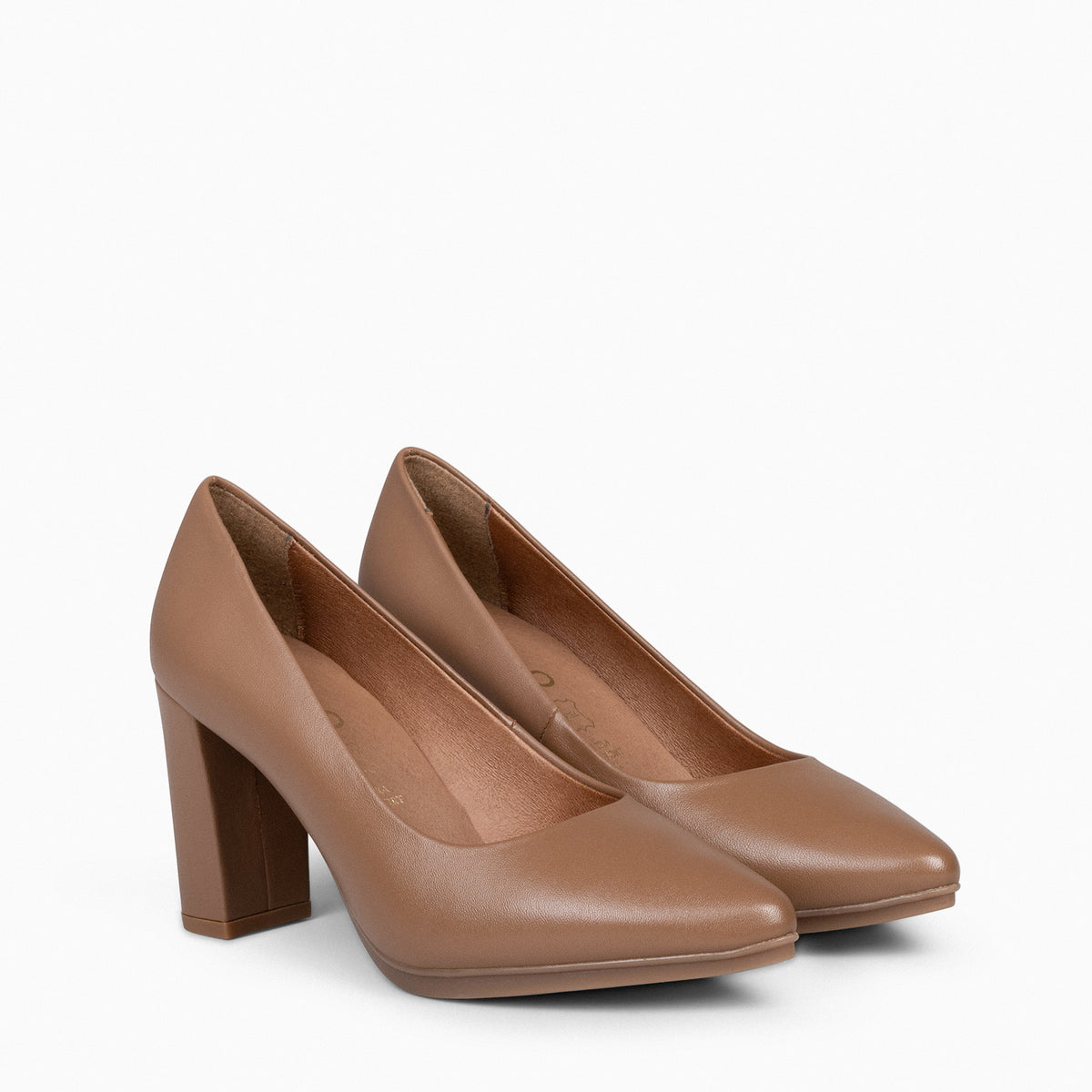 URBAN SALON – Zapatos de tacón alto de napa CAMEL - miMaO ®