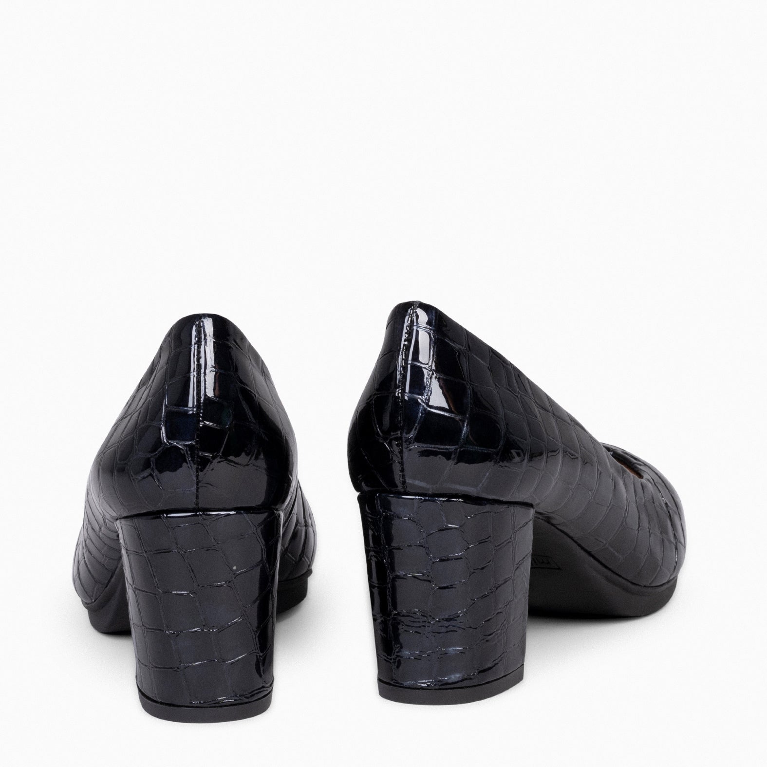 URBAN S COCO – Zapatos de tacón con textura de cocodrilo NEGRO - miMaO ®