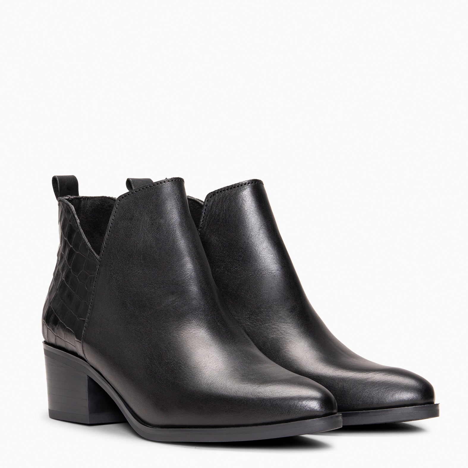 SHELLY - Botas baixas com elástico em PRETO